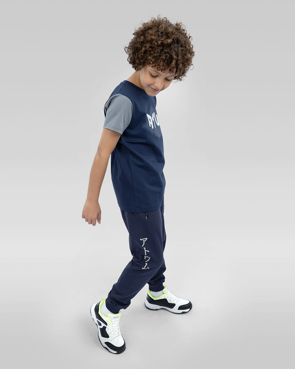 Graphic Logo Boy's Navy T-Shirt-Atum -11718891