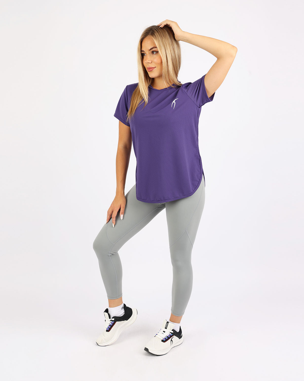 Short-Sleeve Breathable Purple Top-Atum -85638913