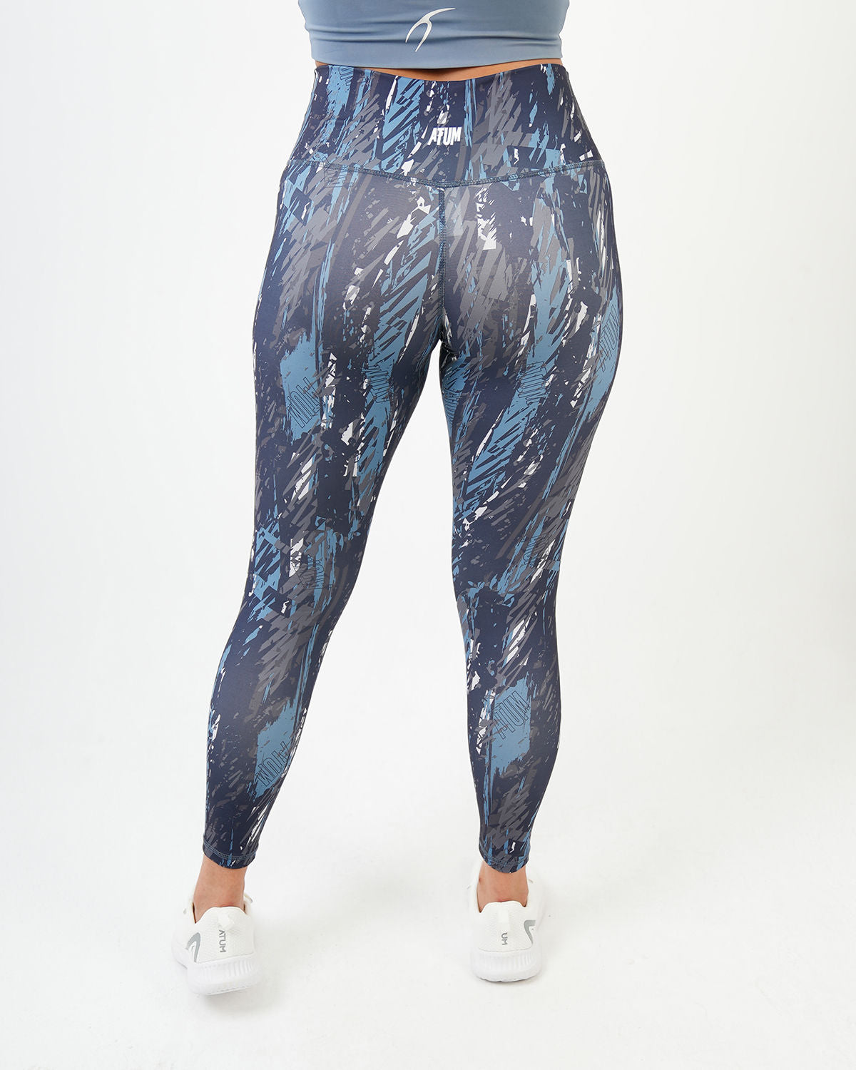 Marble Printed Navy Leggings-Atum -70376198