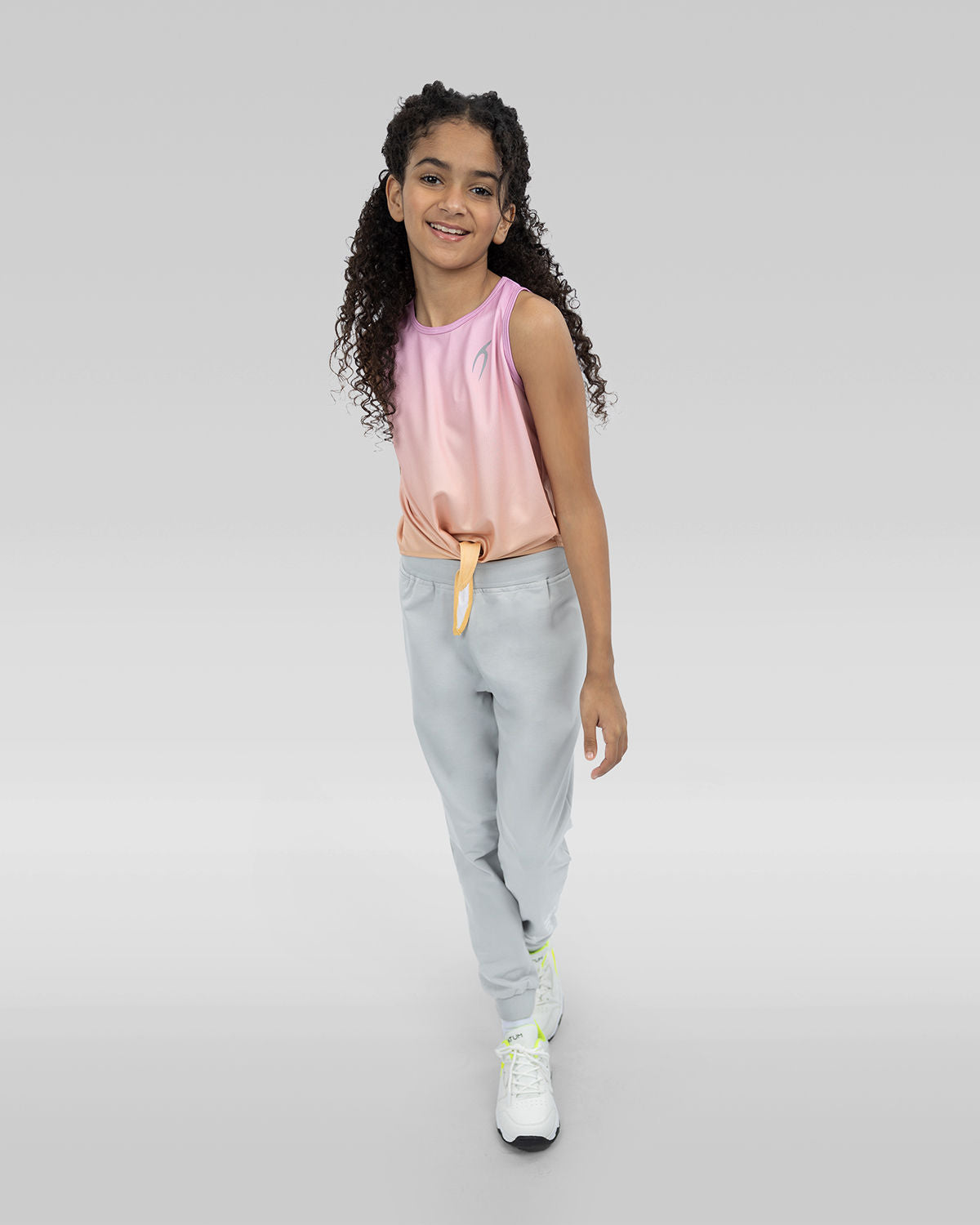 Girls Plain Rose Tank Top