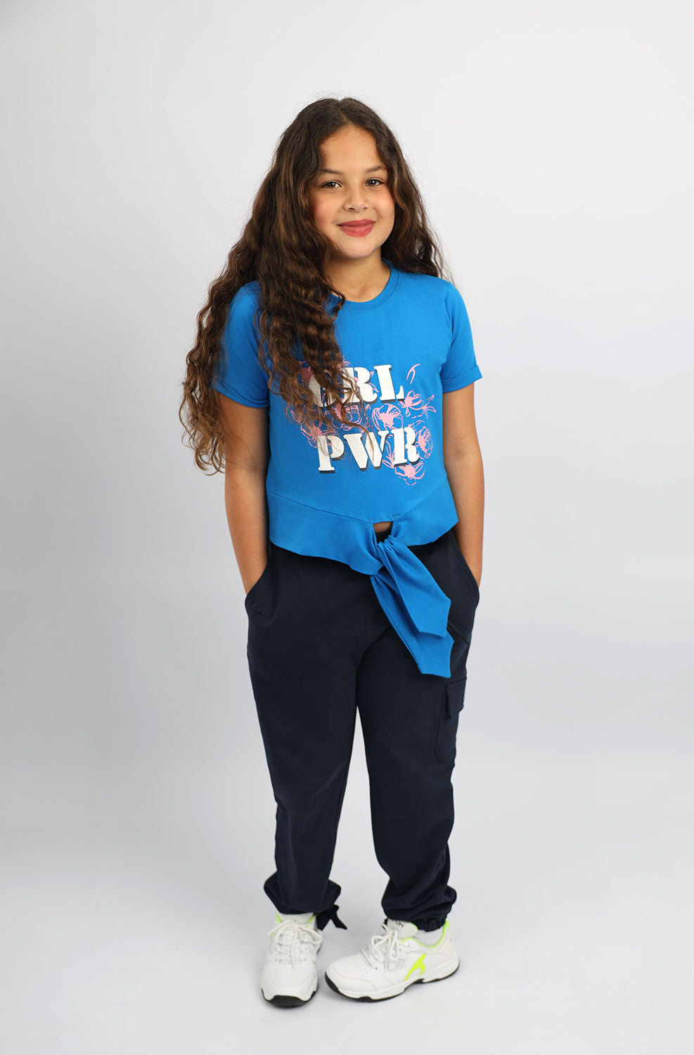 Girl's Power Blue T-Shirt-Atum -39174820