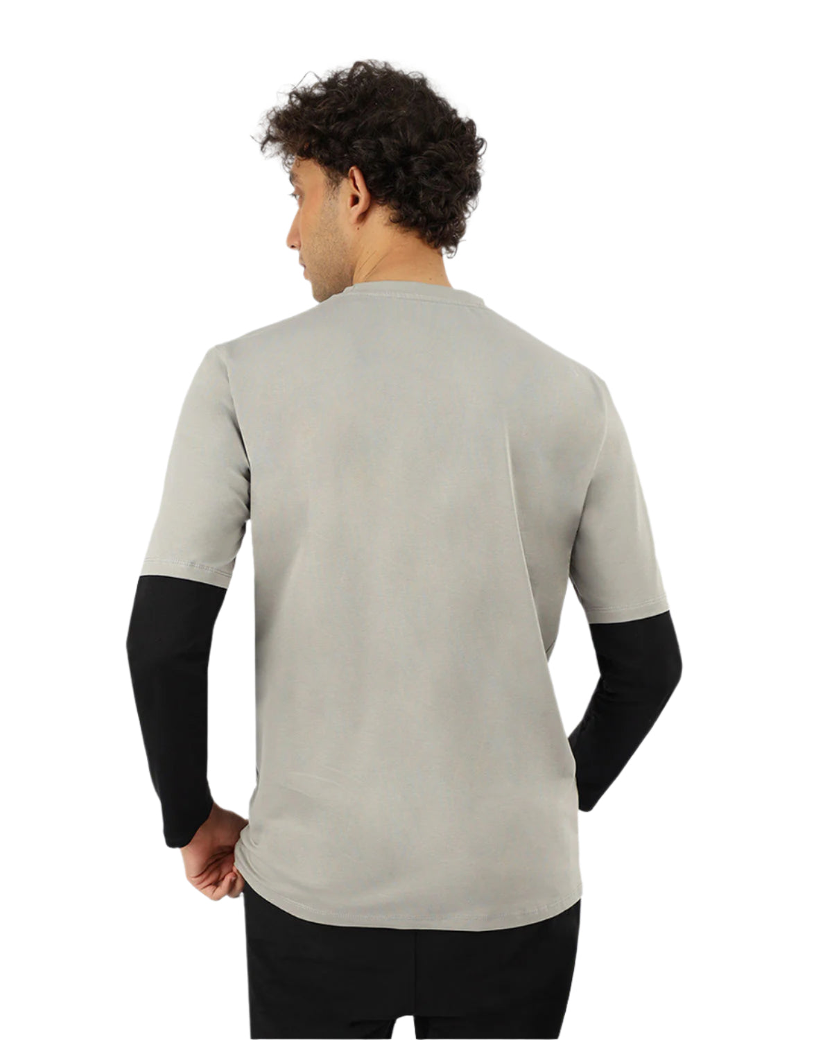 Men's Cotton Gray T-Shirt-Atum -95451714