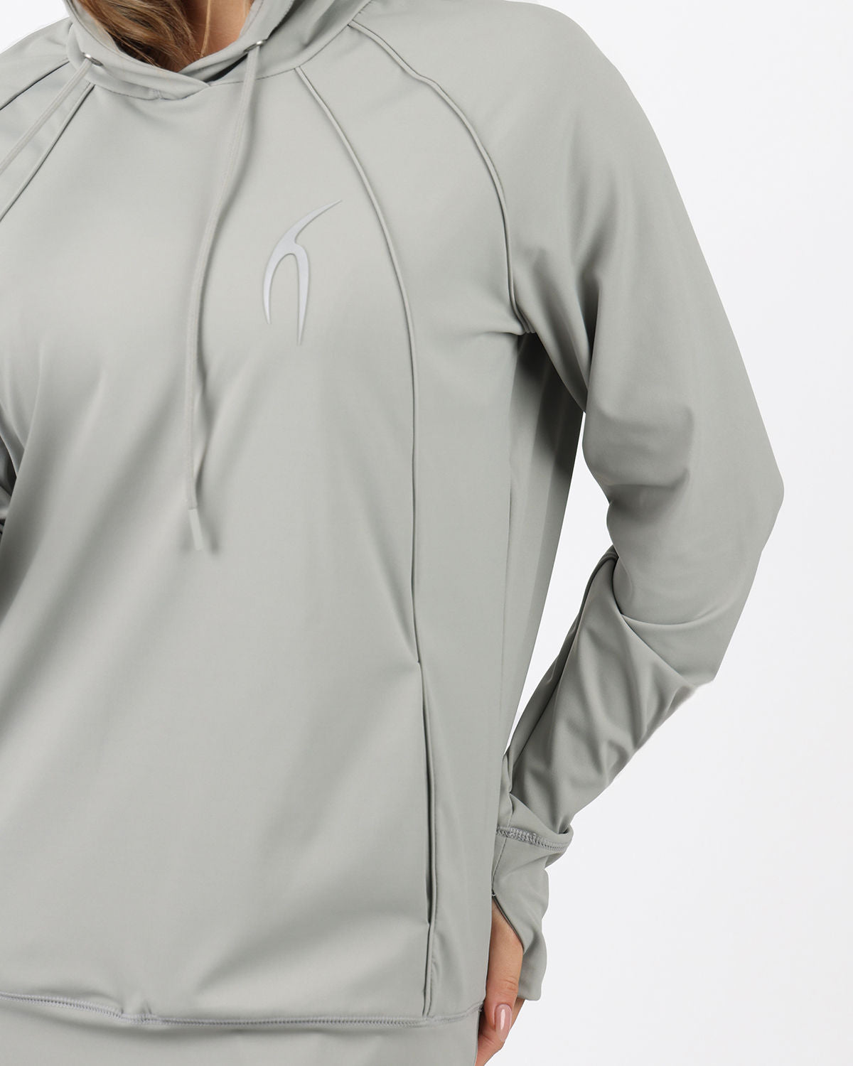 Long-Sleeve Training Gray Hoodie-Atum -80457175