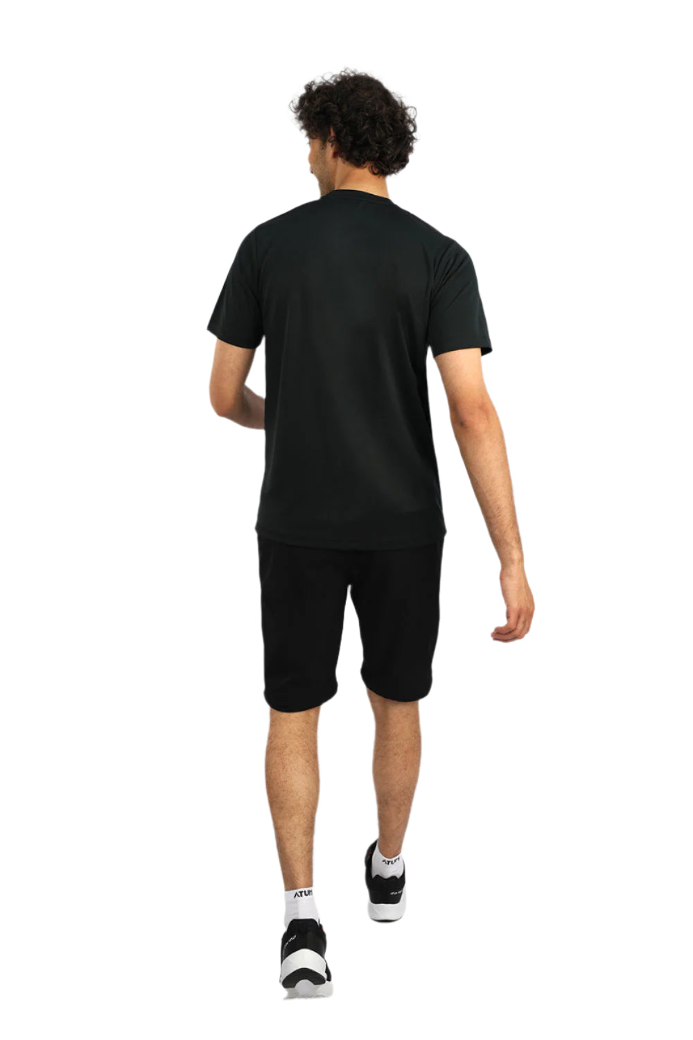 Men's Crew-Neck Black T-Shirt-Atum -537581