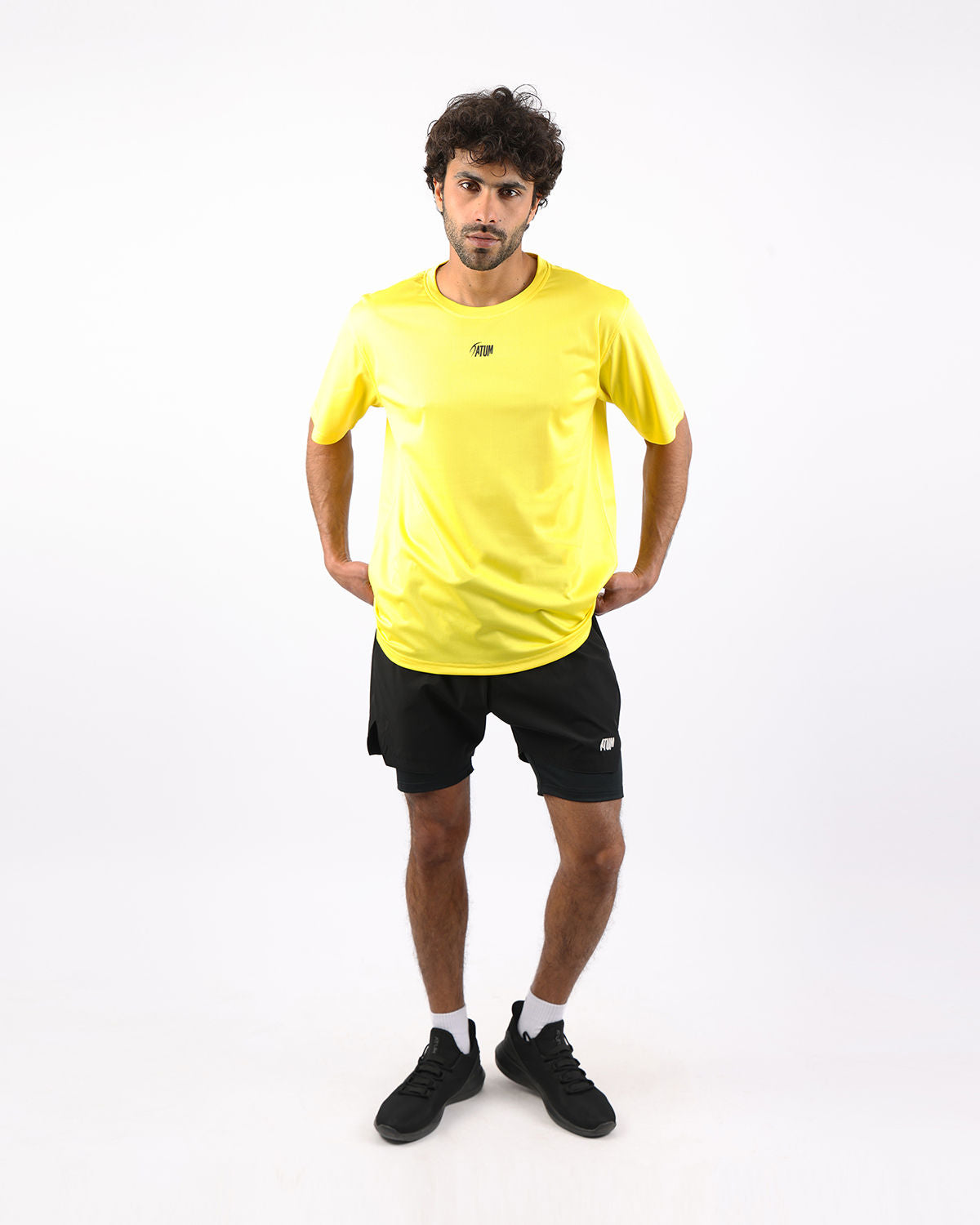 Prime Fit Men's Yellow T-Shirt-Atum -83675733