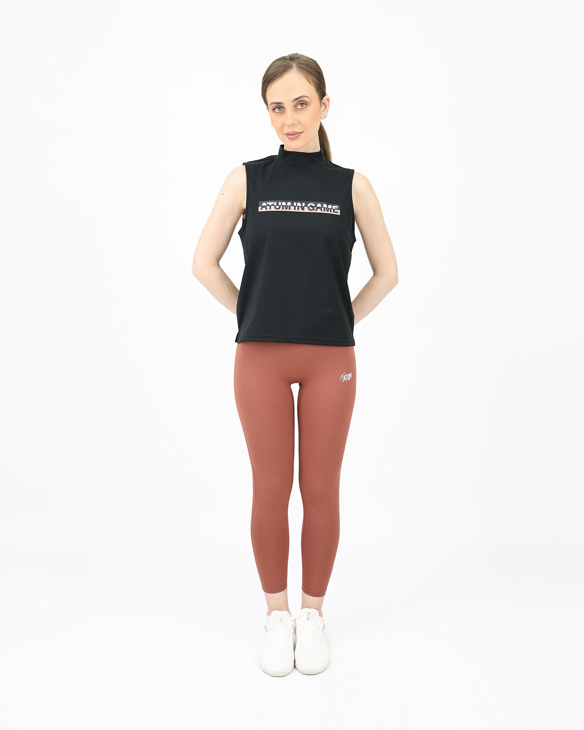 Sleeveless Training Black Tank Top-Atum -92041452