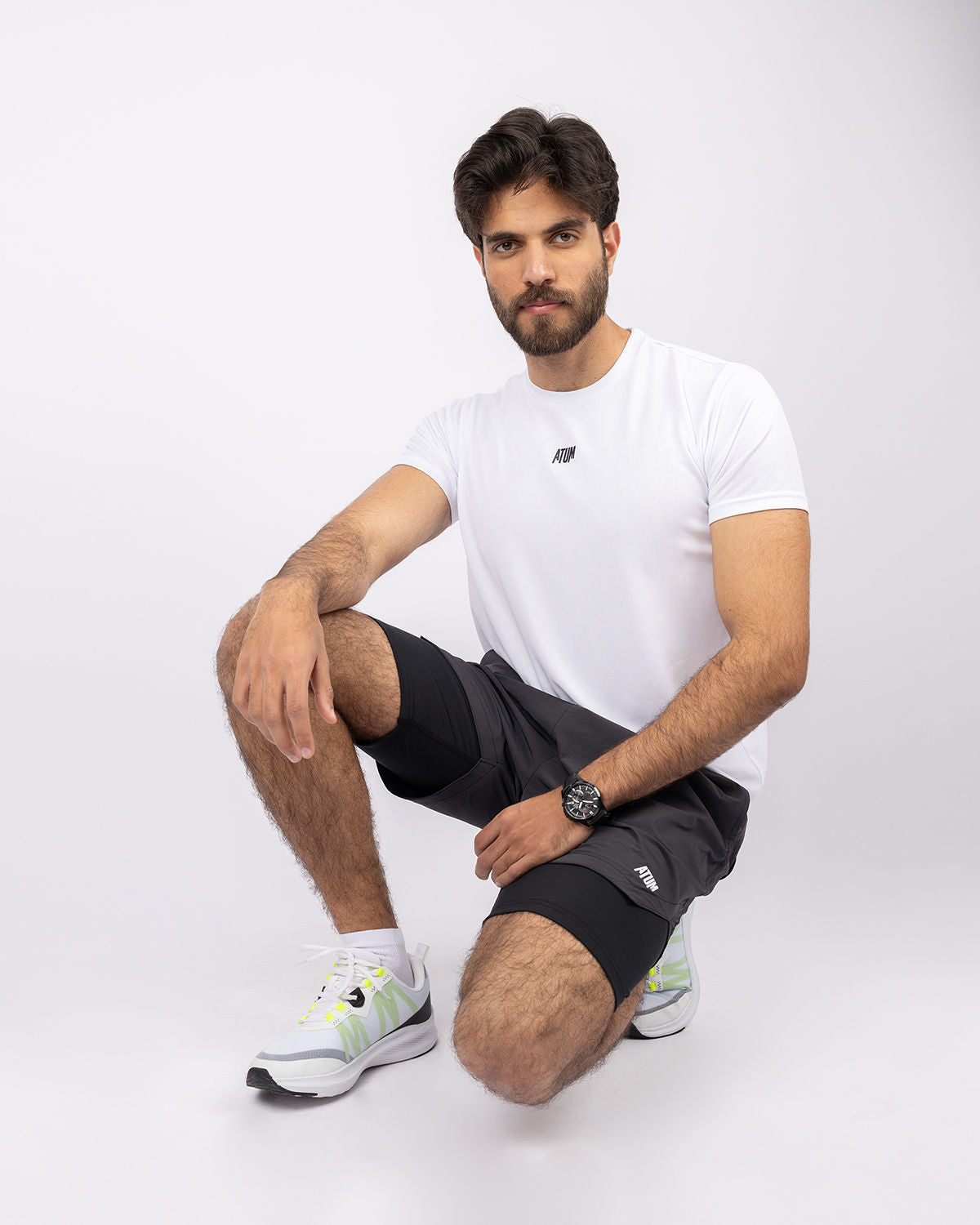 Hidden Pocket Gray Training Short-Atum -4601788