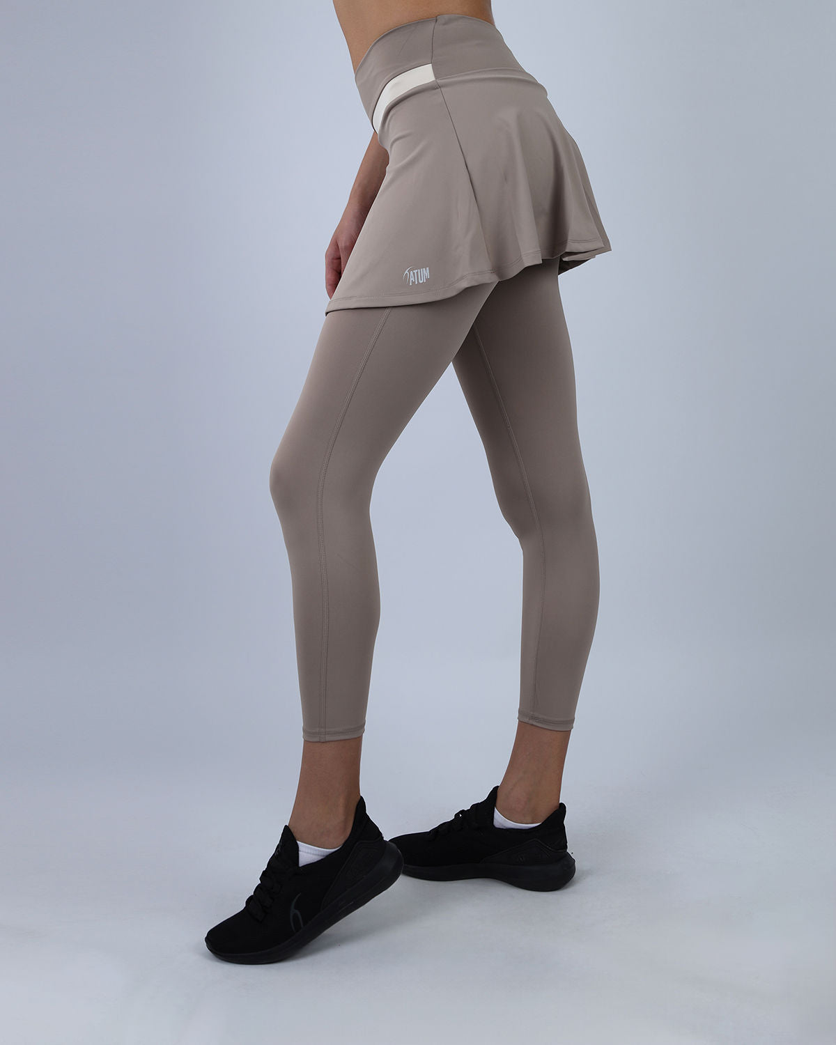Flexi Flair Skirted Coffee Leggings-Atum -49809846