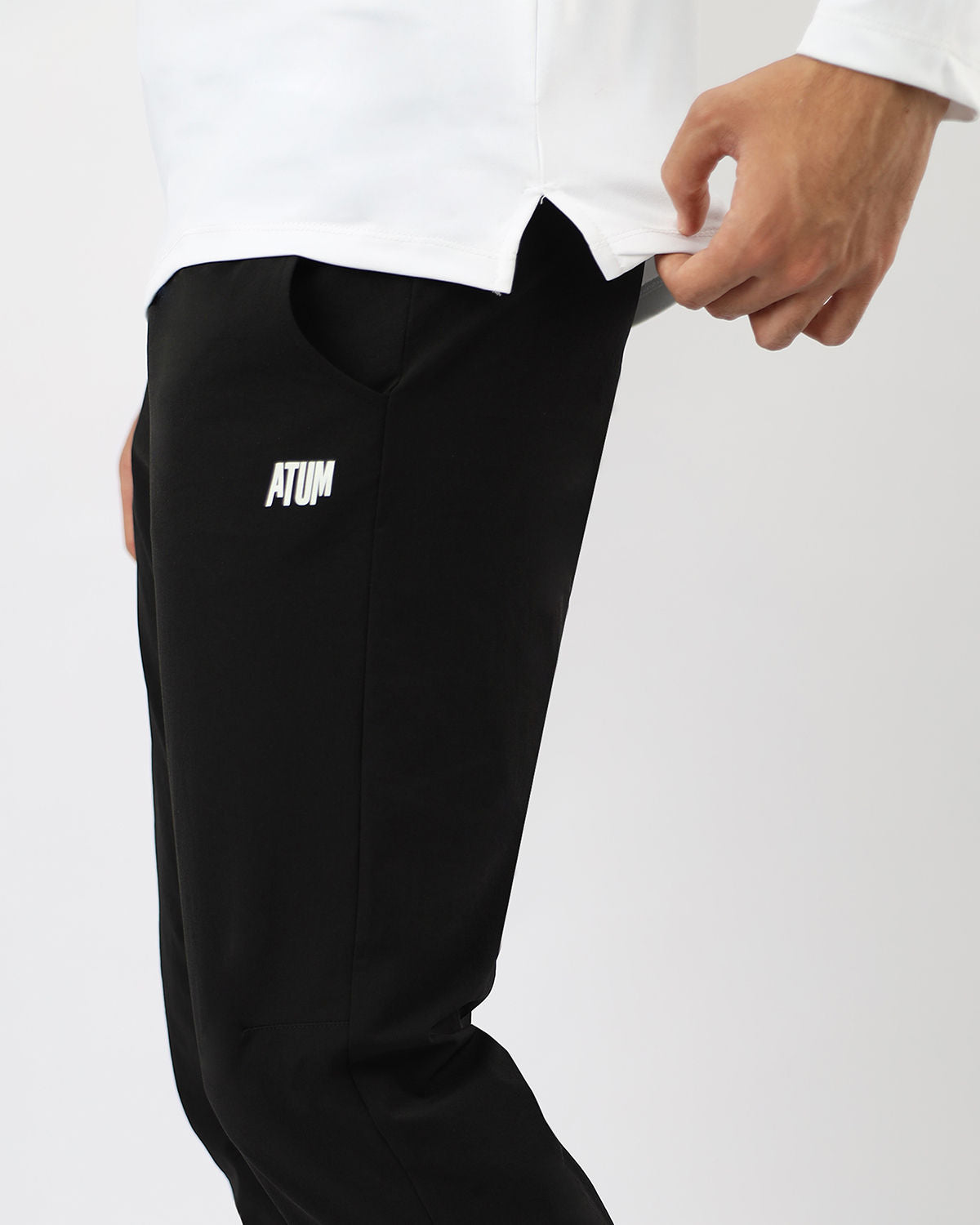 Slim Fit Black Jogger Pants-Atum -62932953