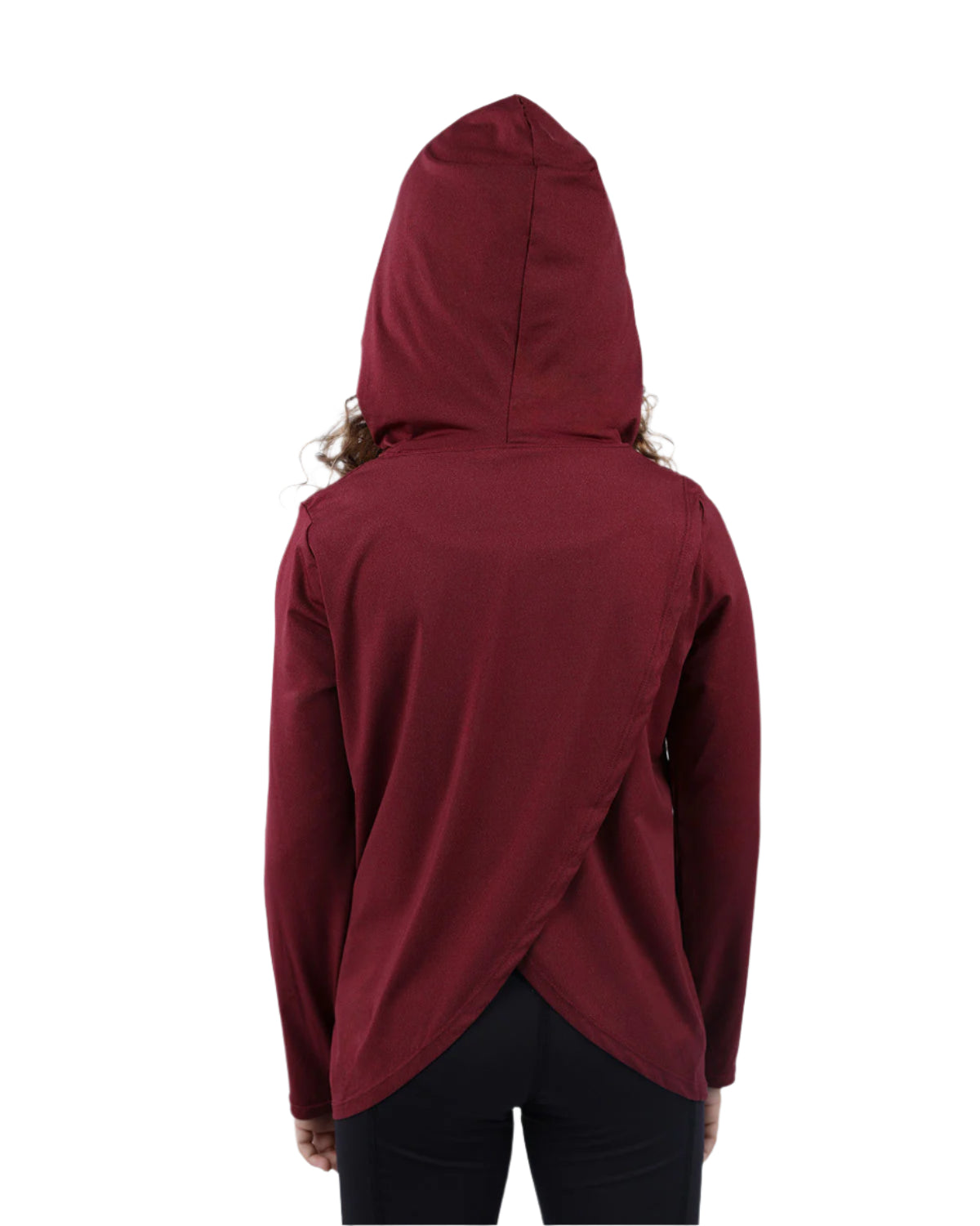 Vivid Long-Sleeve Burgundy Hoodie-Atum -78047114