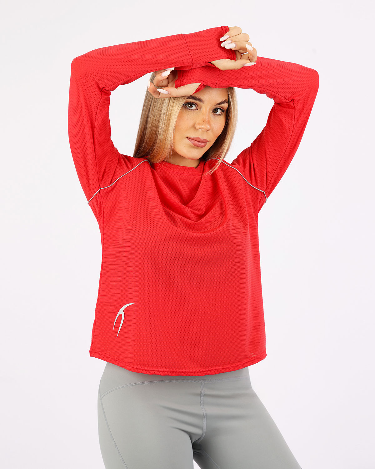 Long-Sleeve Training Red Top-Atum -29711698