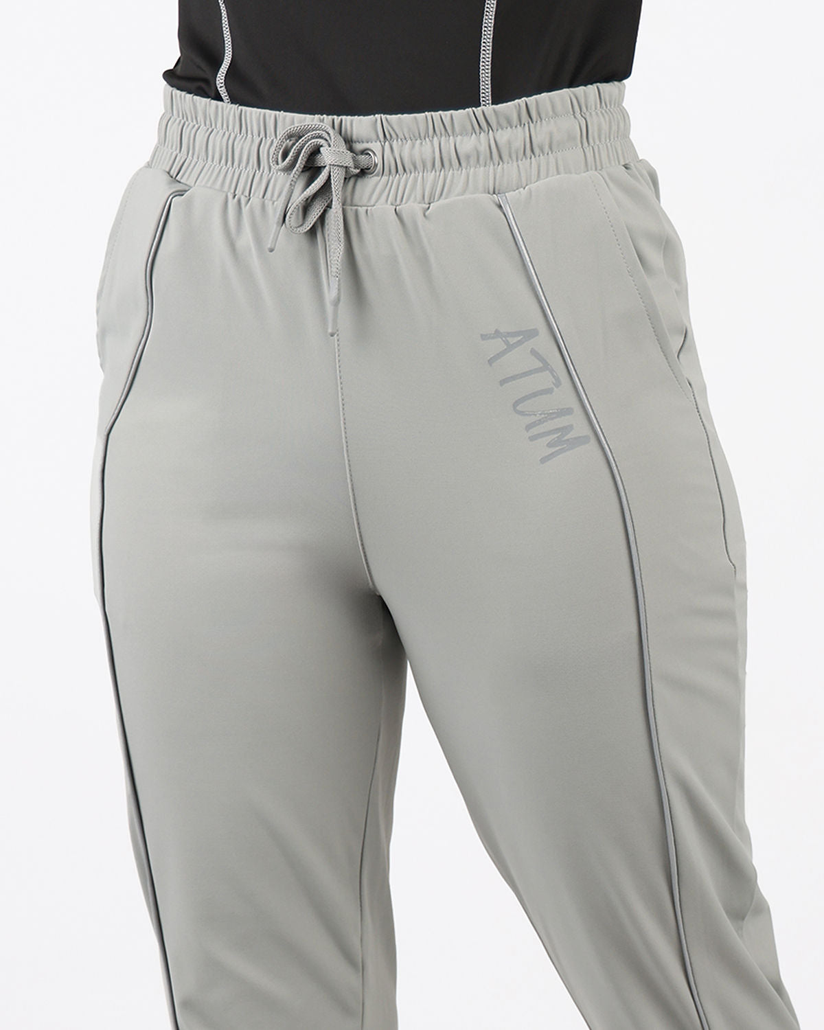Relaxed Fit Gray Pants-Atum -80869632