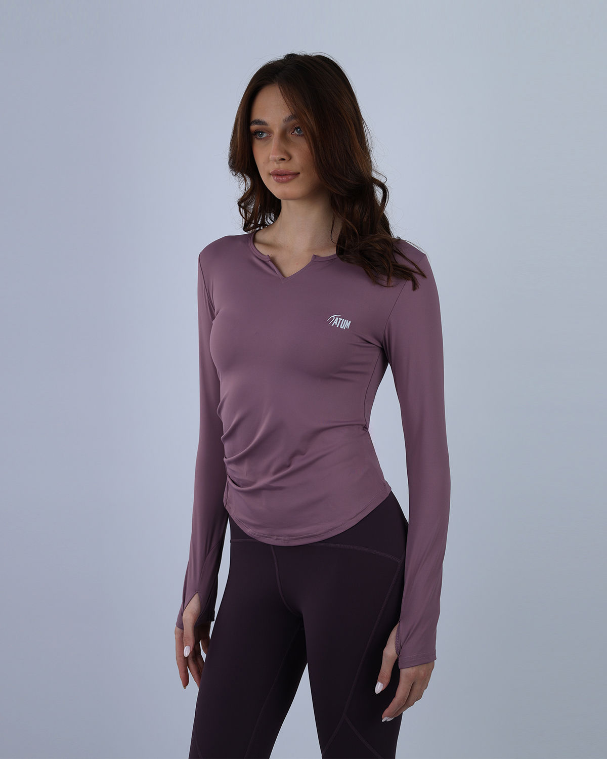 Elegance Women's Purple Long-Sleeve Top-Atum -18228117