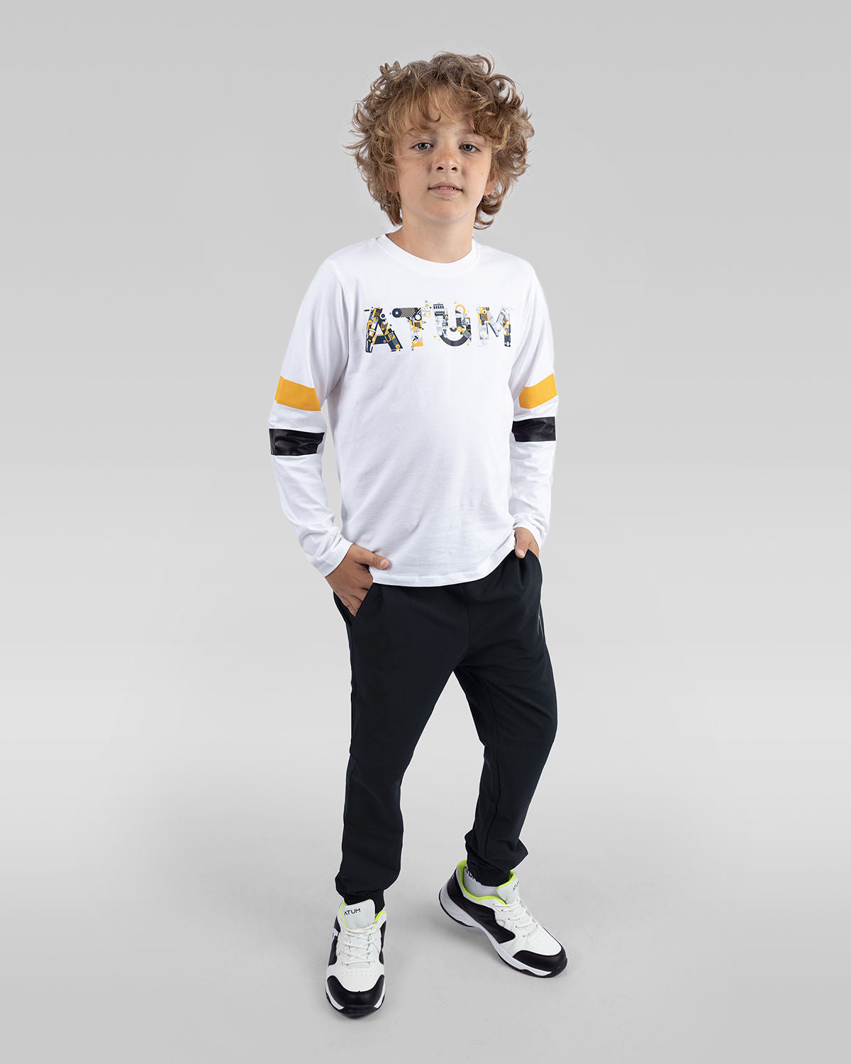 Basic Training Boy's Black Pants-Atum -19452689
