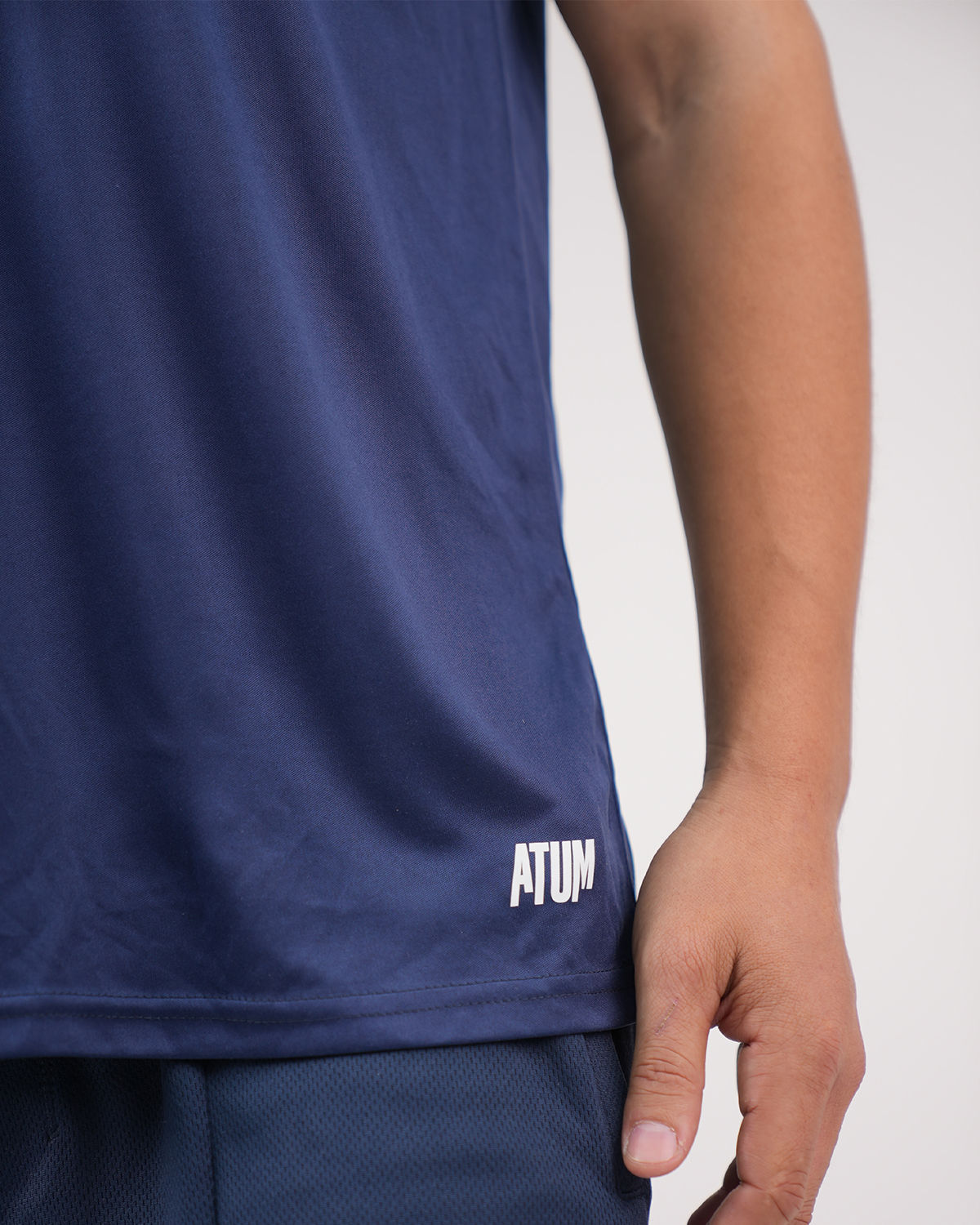 Hi-Dri Cut-Off Navy Tank Top-Atum -72052208