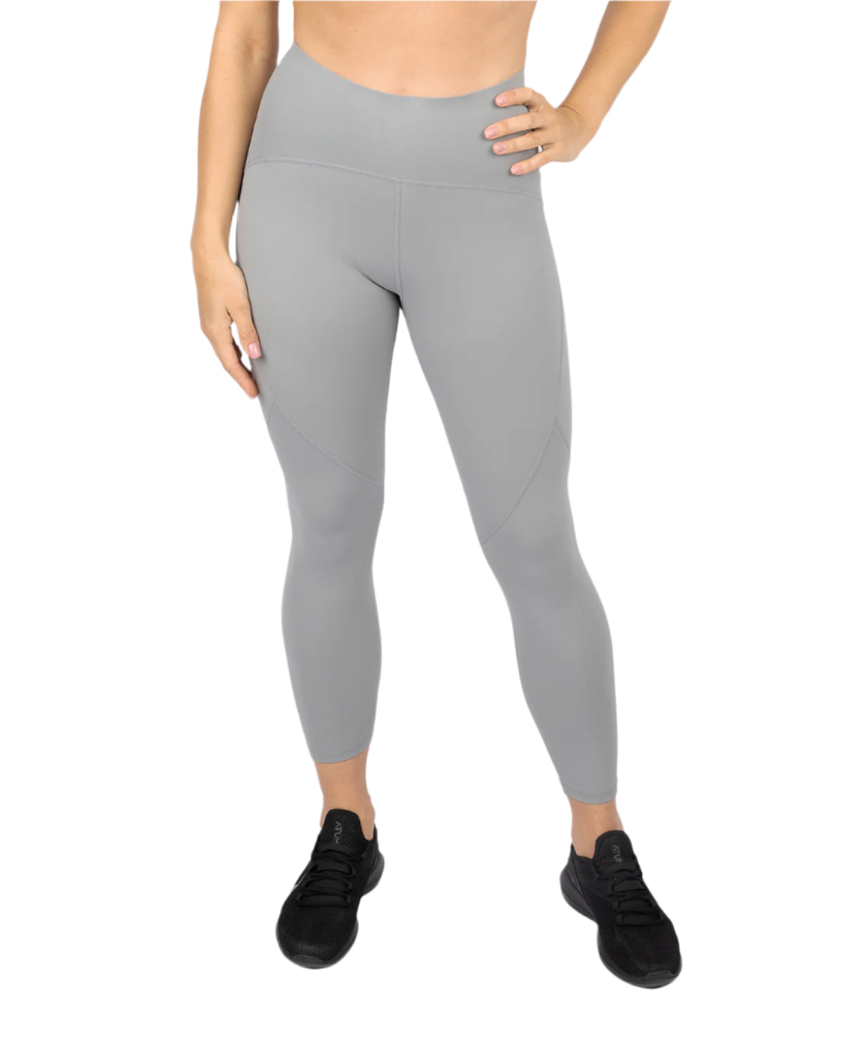 Premium High-Waisted Gray Leggings-Atum -87897568