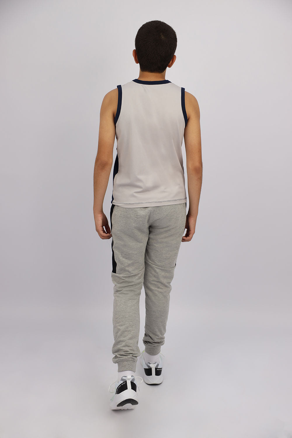 Graphic Logo Boy's Navy Tank Top-Atum -75359397