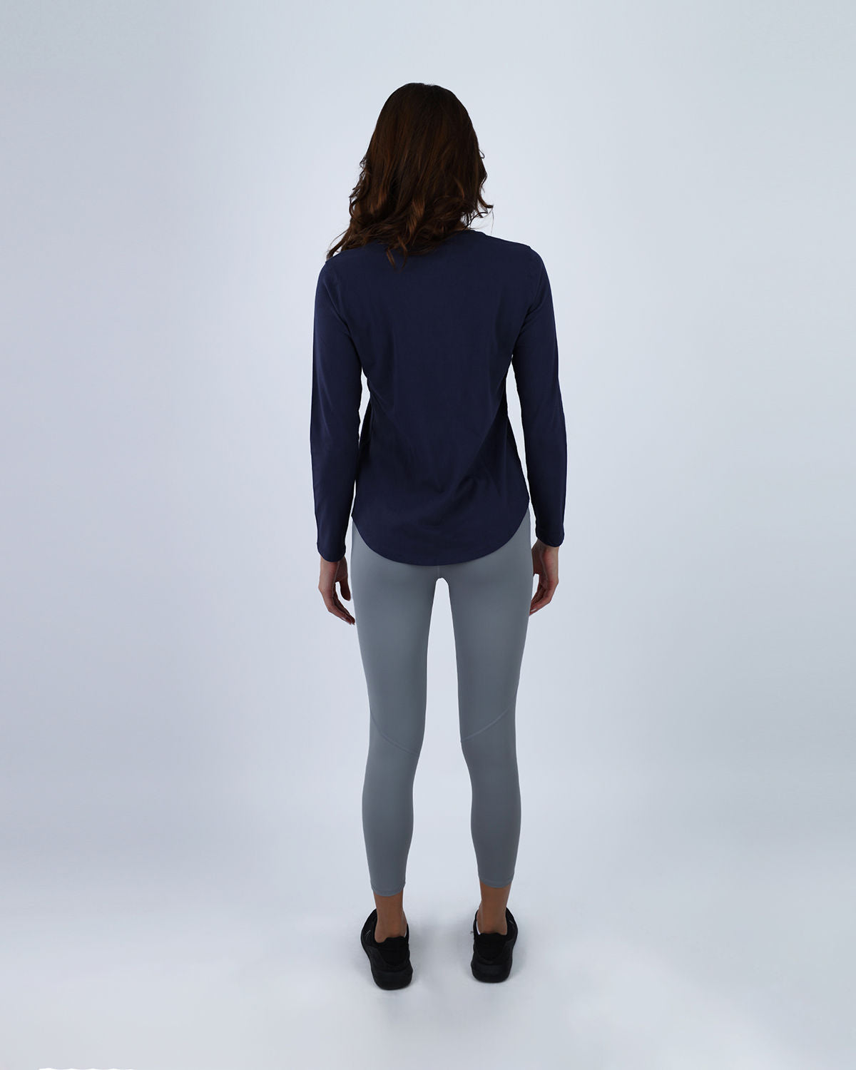 Basic Long Sleeve Navy T-Shirt-Atum -36831455
