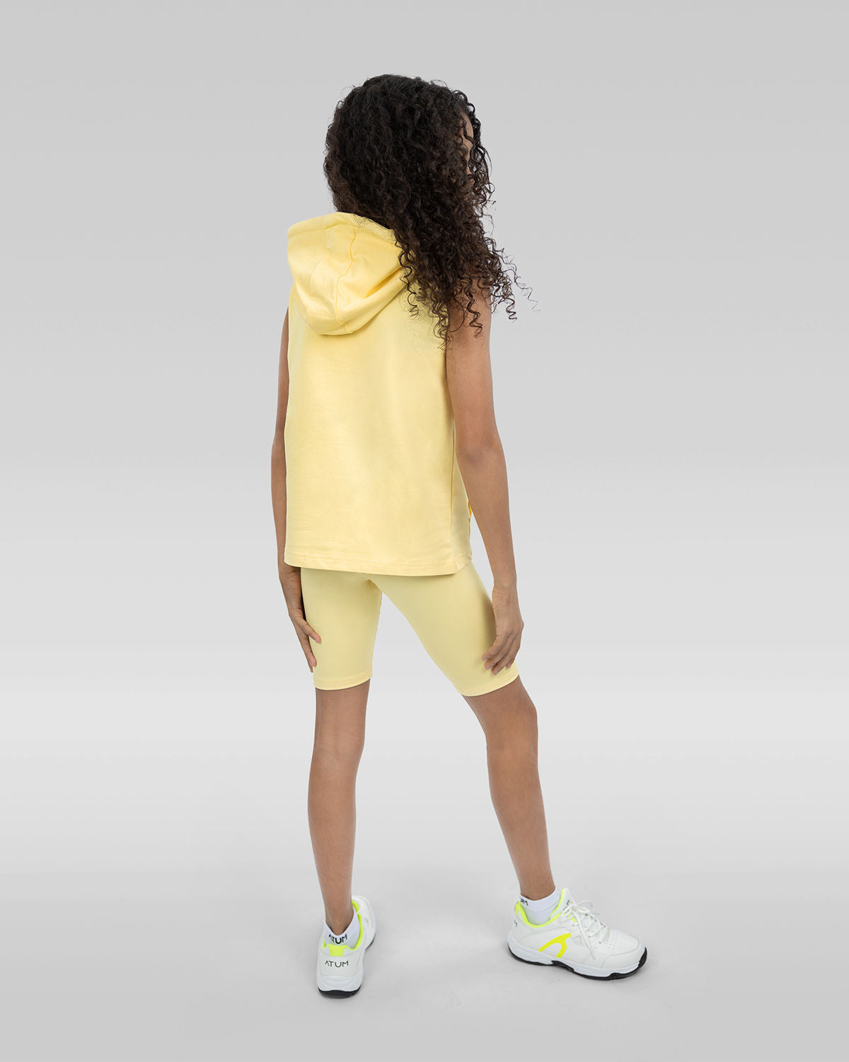 Smooth Girls Hooded Yellow T-Shirt-Atum -55830200