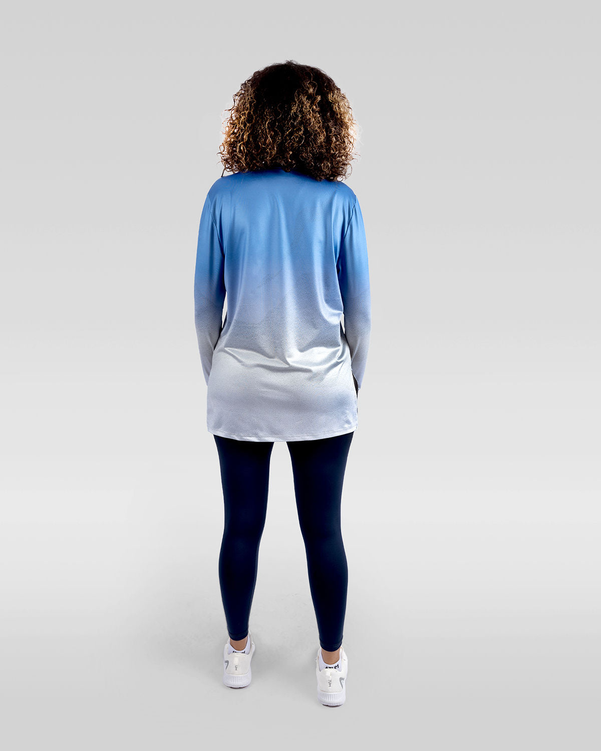 Women's Gradient Blue Top-Atum -64162372