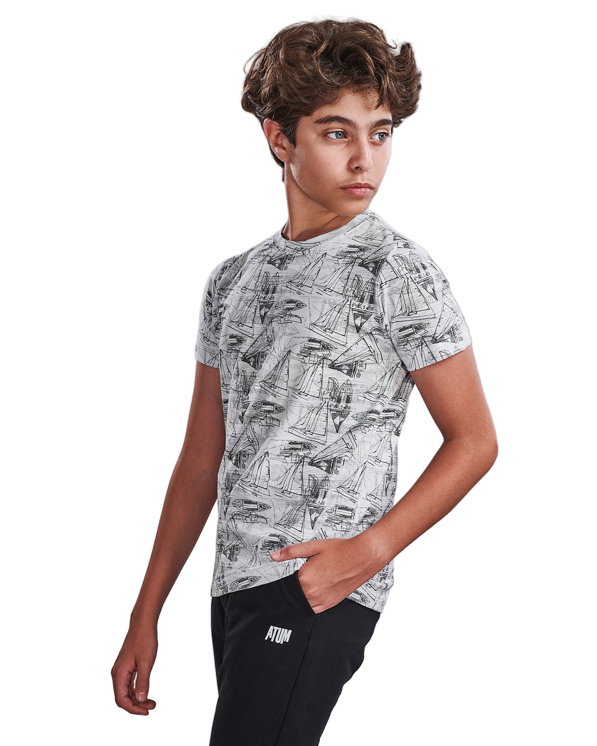 Sailor Mystery Boy's Black T-Shirt-Atum -5254175