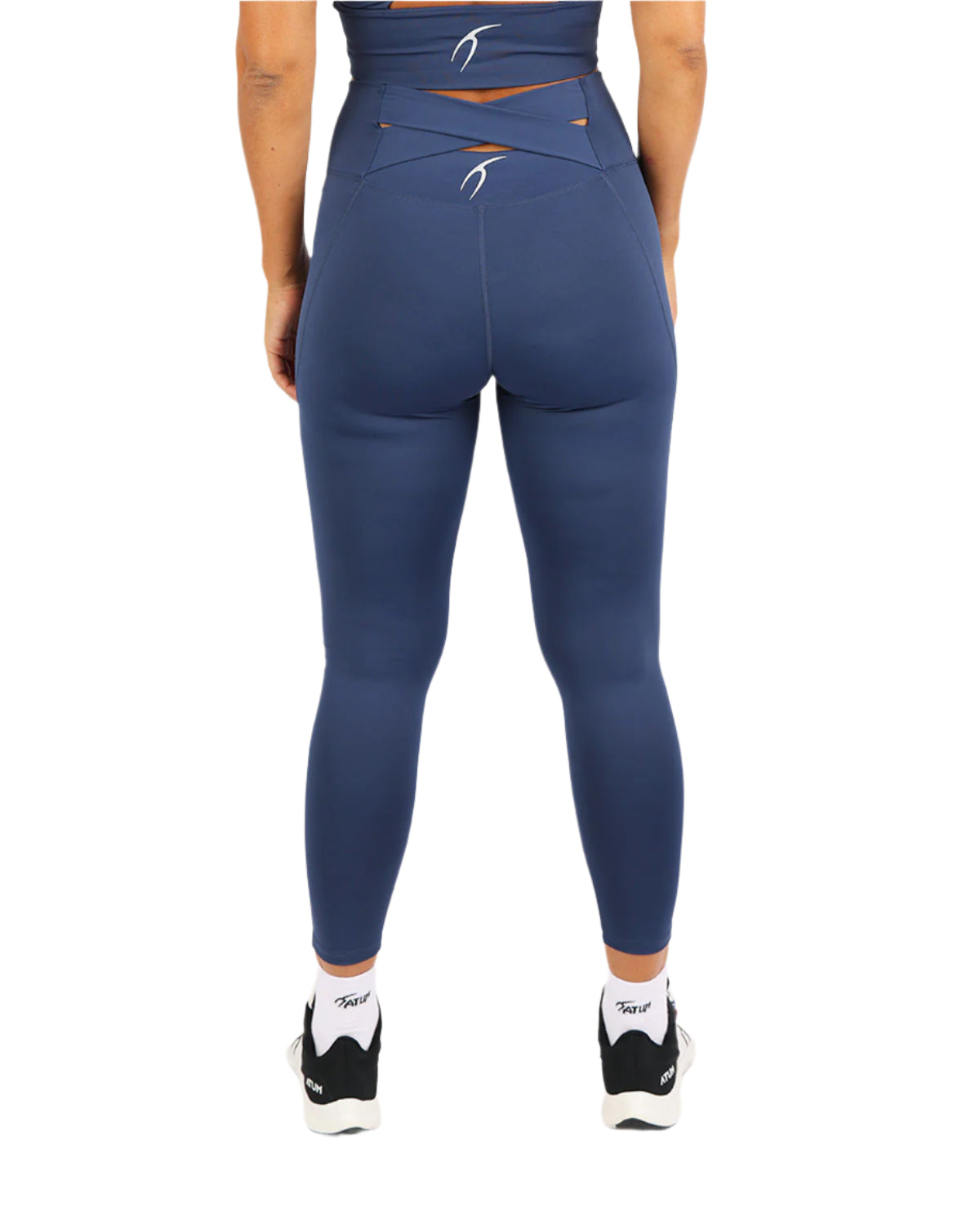 Curve Accent High-Rise Navy Leggings-Atum -51468997