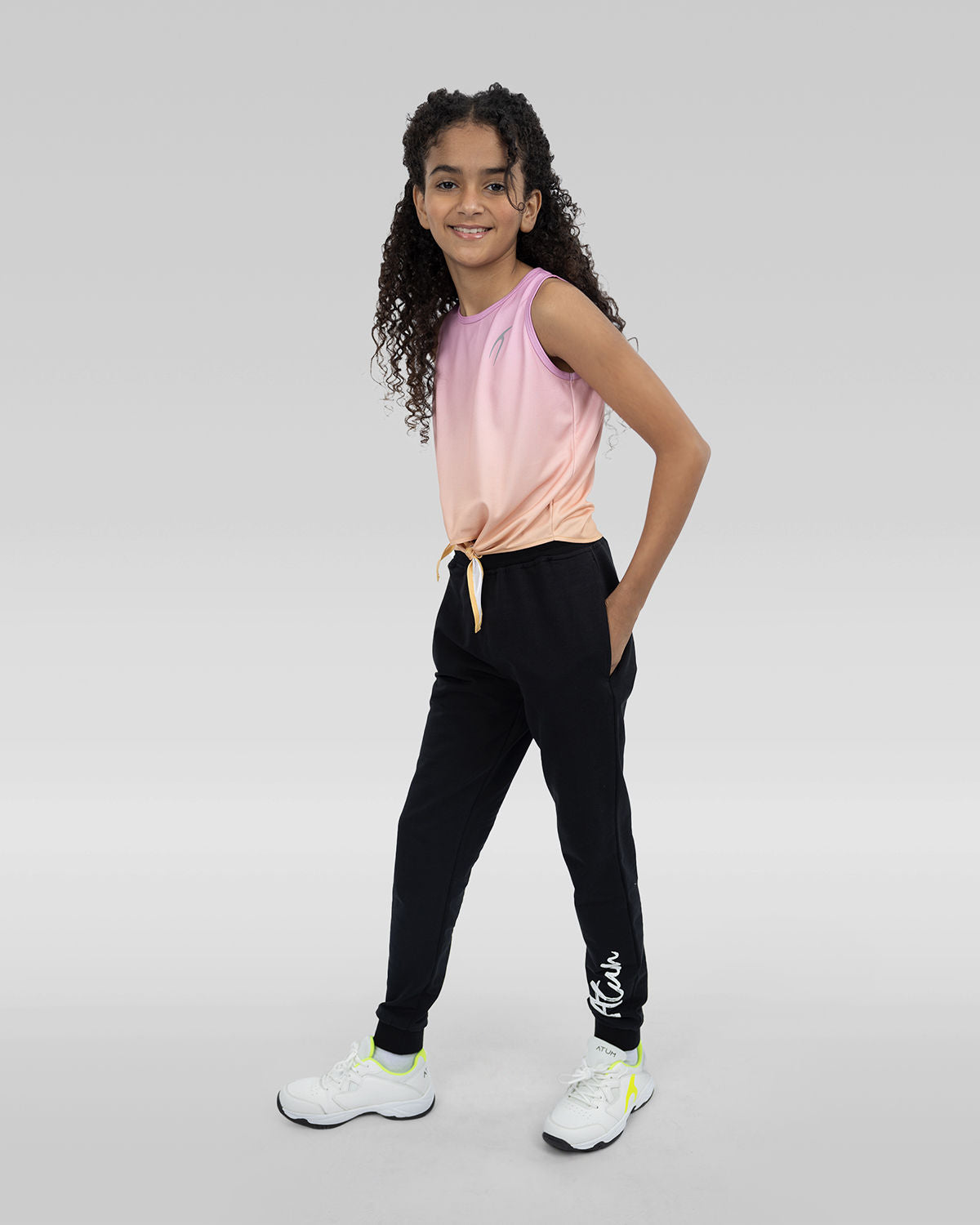Smooth Girls Black Sweatpants-Atum -4527812