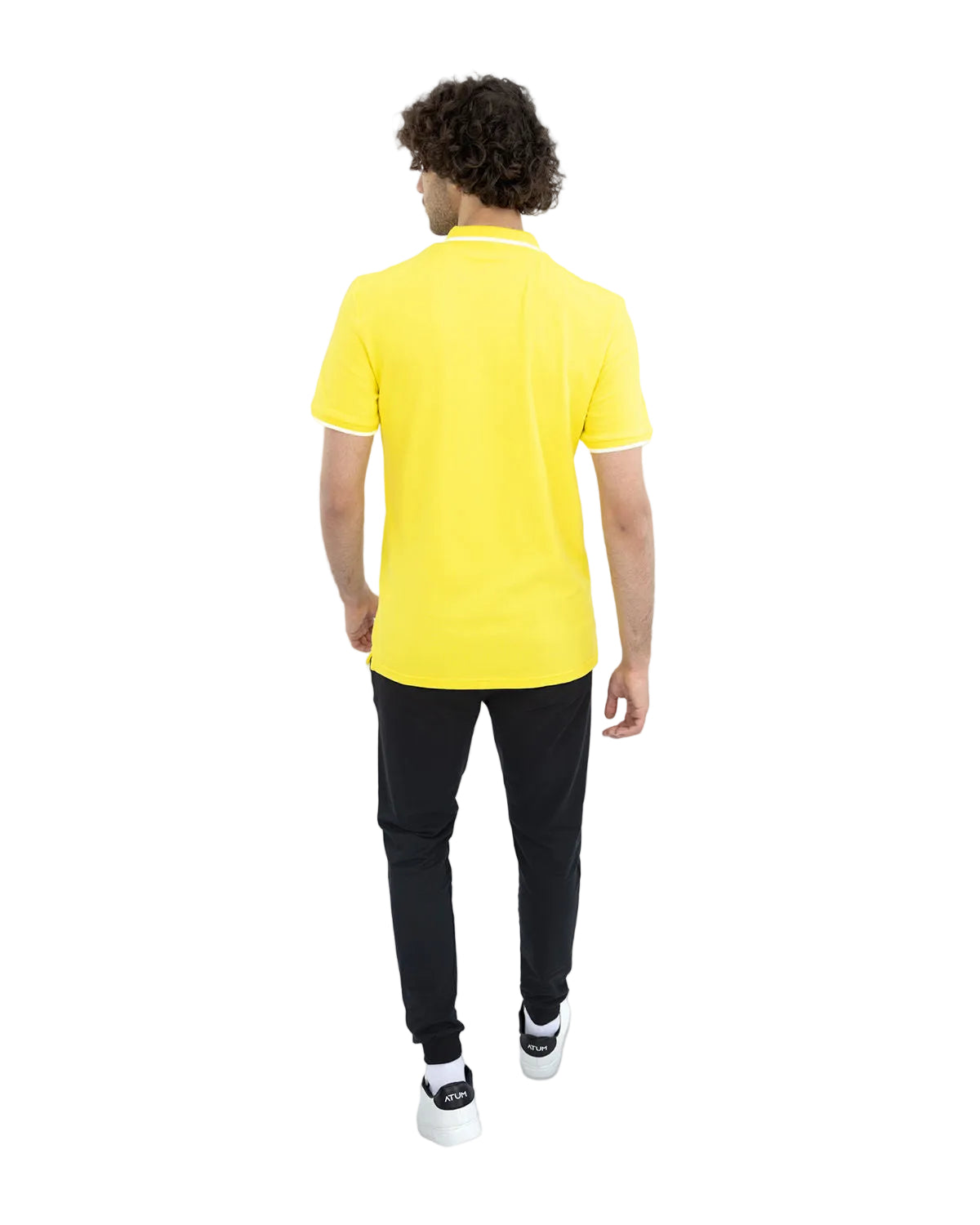 Men's Yellow Polo Shirt-Atum -70393427