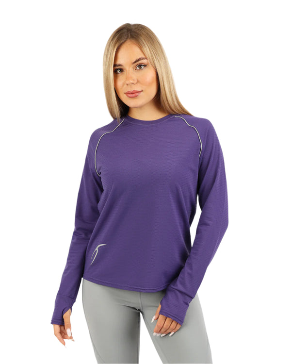 Long-Sleeve Training Purple Top-Atum -63061364