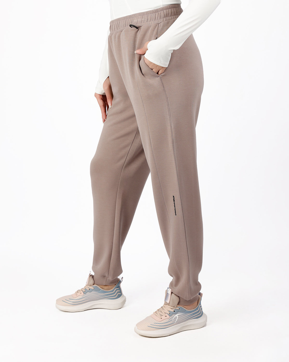 Relaxed Motion Taupe Pants-Atum -93945909