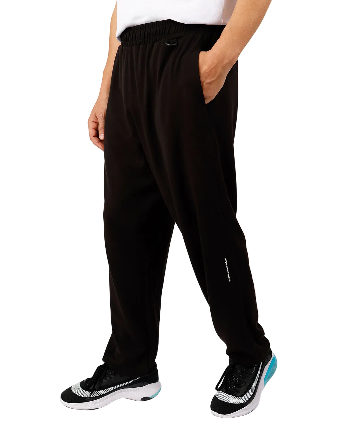 Relaxed Motion Unisex Black Pants-Atum -52716512