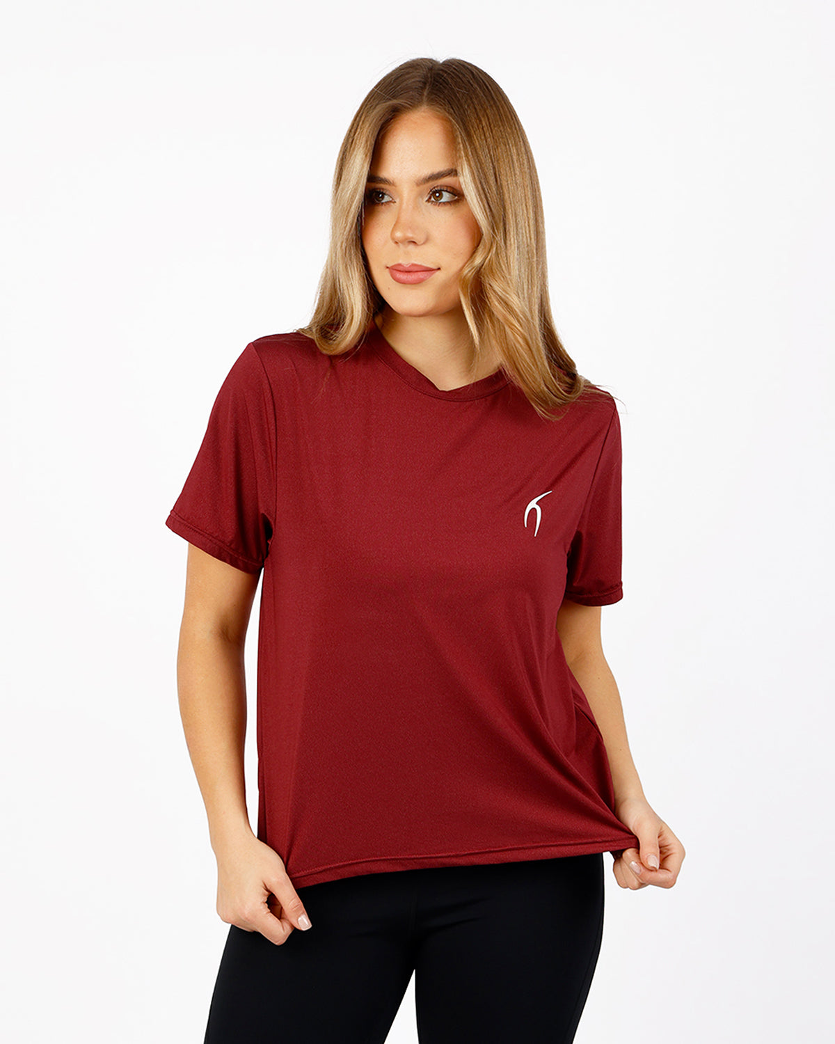 Hyper Short-Sleeves Burgundy Training Top