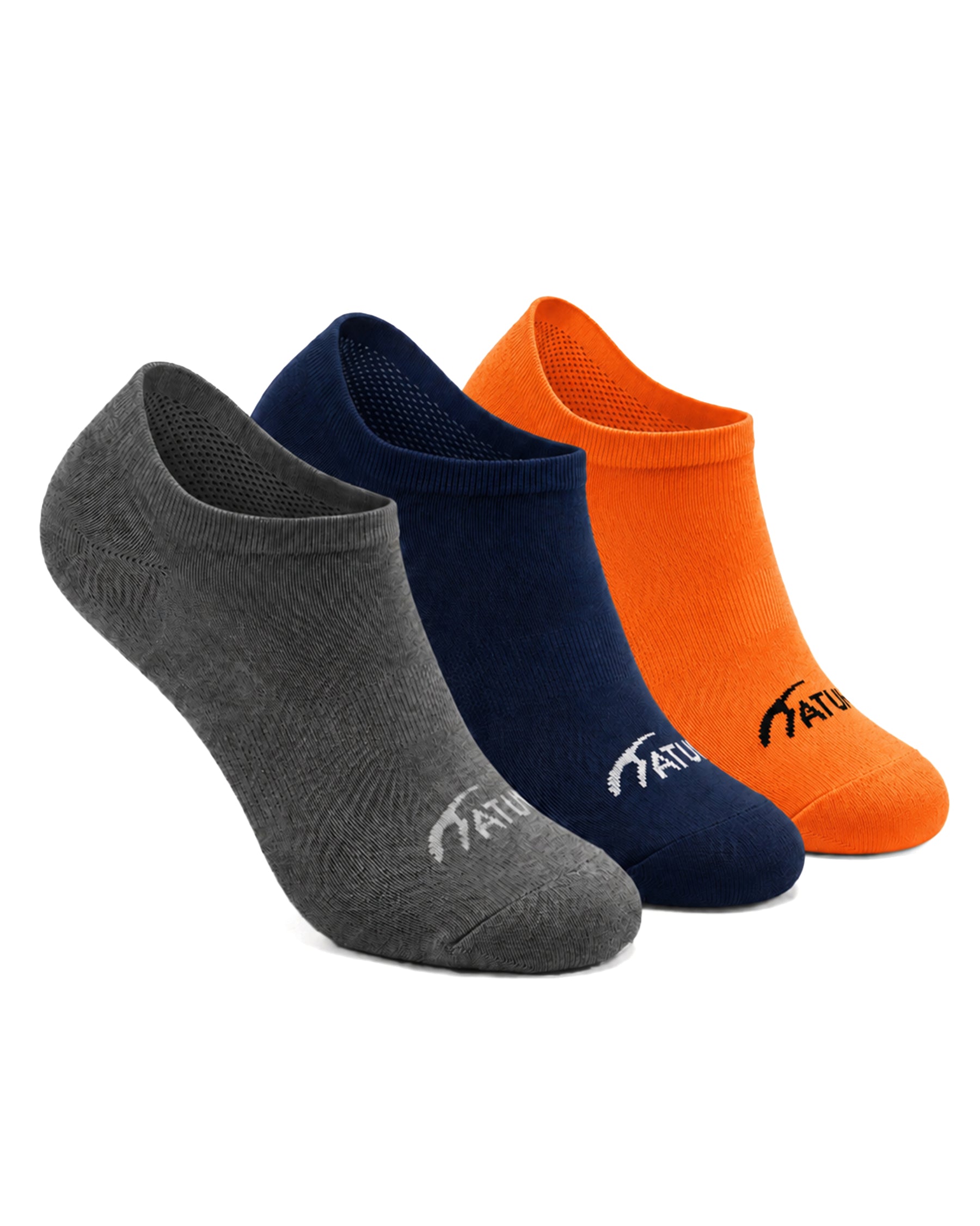 Adults Low-Cut MixOrange Training Socks-Pack of 3-Atum -26798797