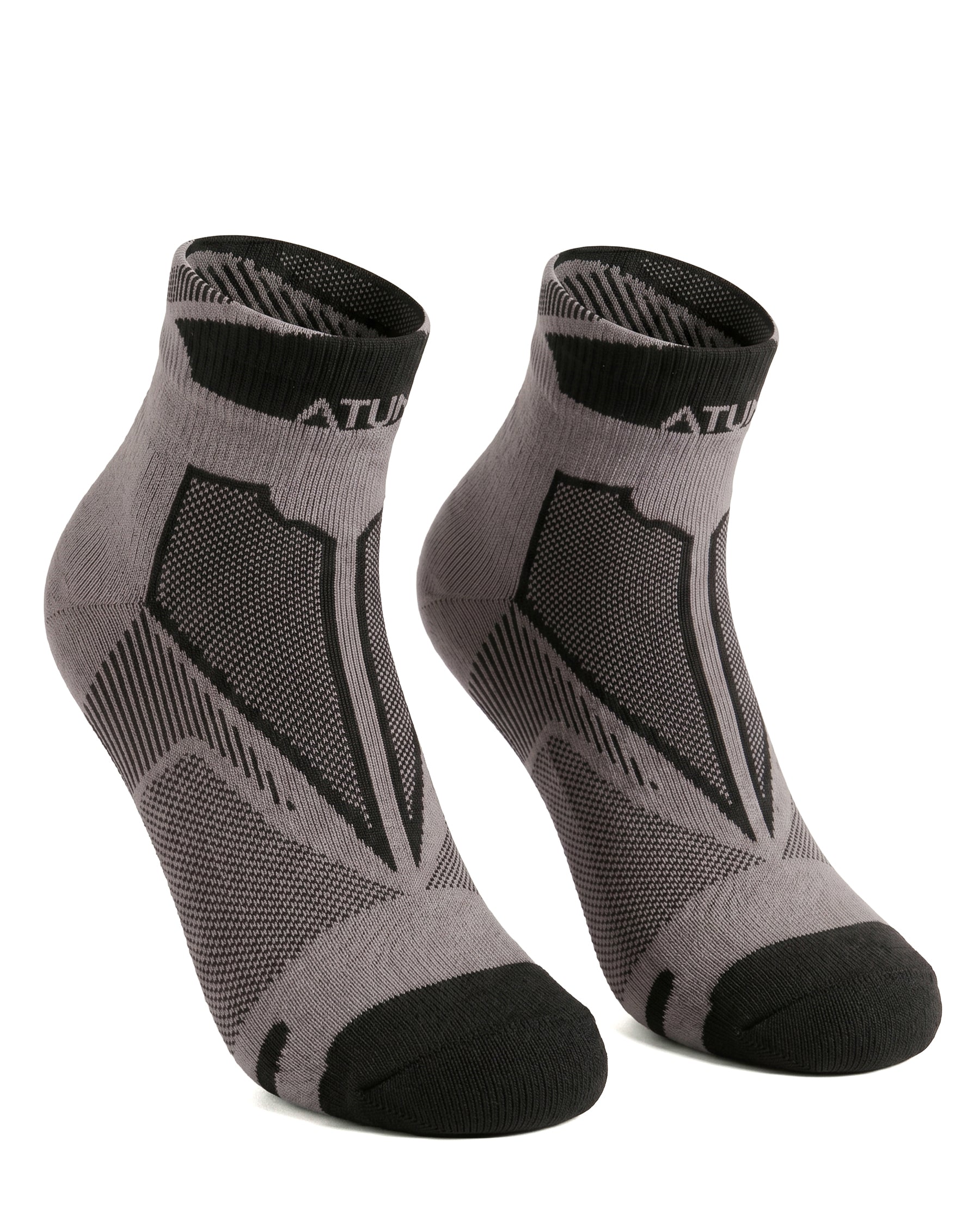 Adults Unisex Low-Cut Gray Training Socks-Atum -73124336