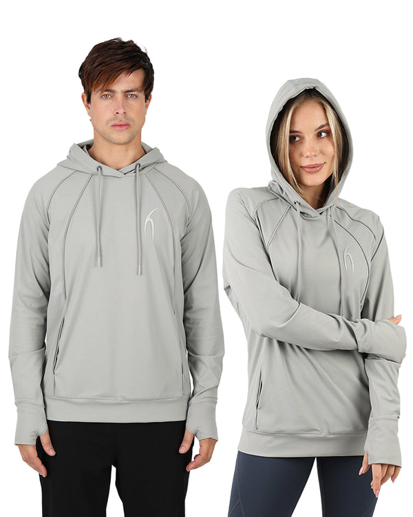 Long-Sleeve Training Gray Hoodie-Atum -95192844