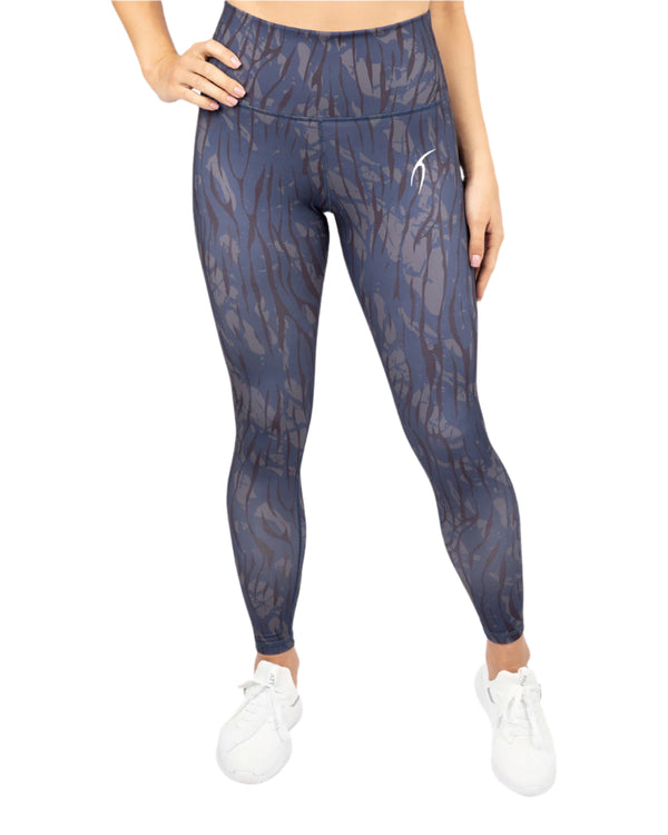 Cross Fit Printed Navy Leggings-Atum -70114067