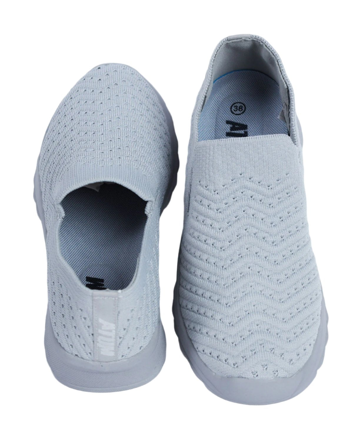Stylish Slip-On Gray Women Shoes-Atum -85200493