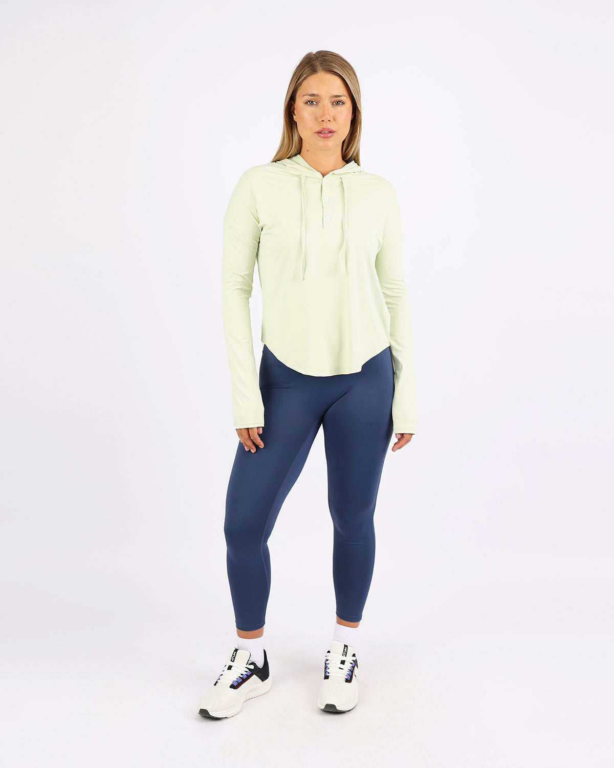 Long Slevess Women's Green Hoodie-Atum -54470913