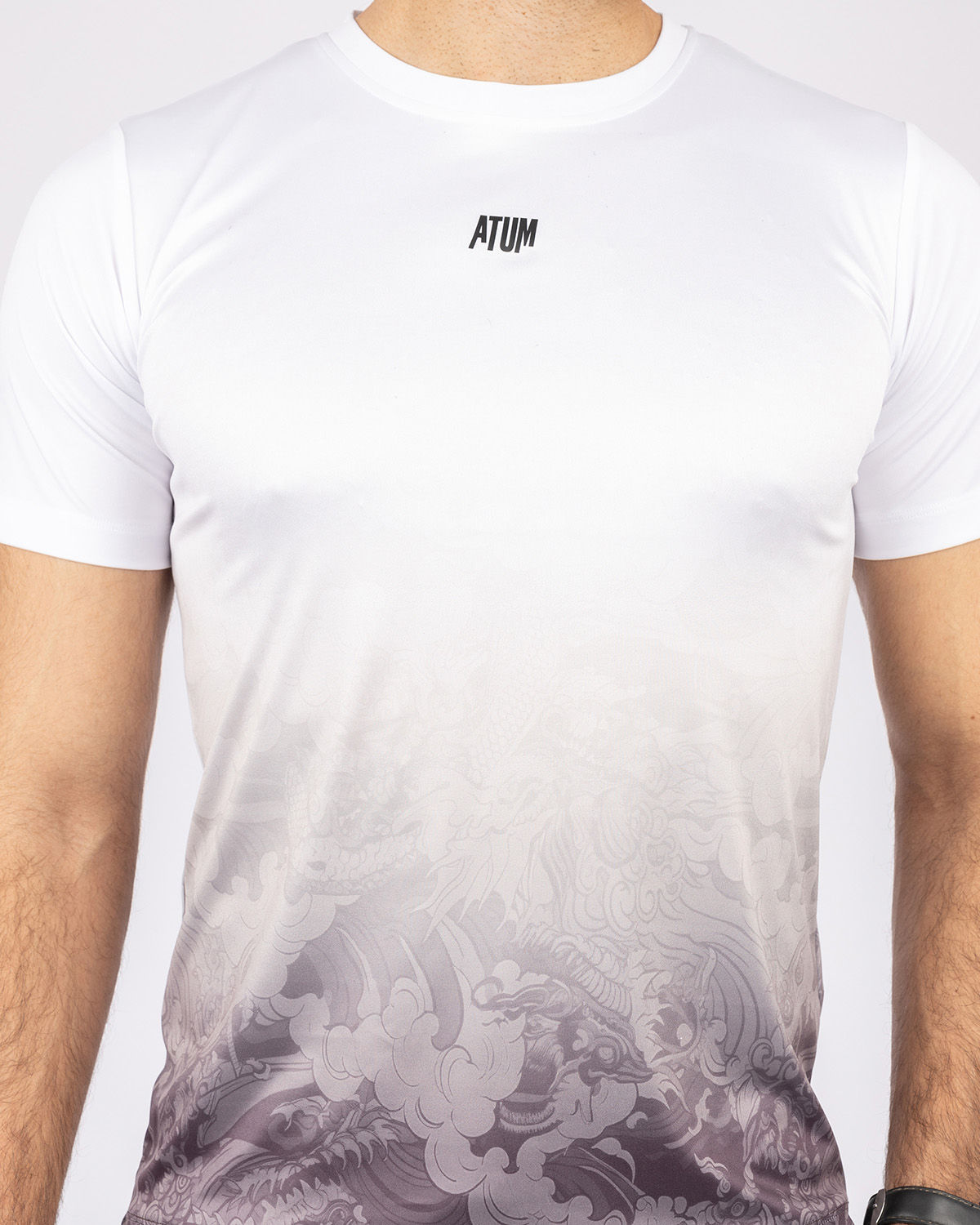 Round Printed Gray T-Shirt-Atum -84712714
