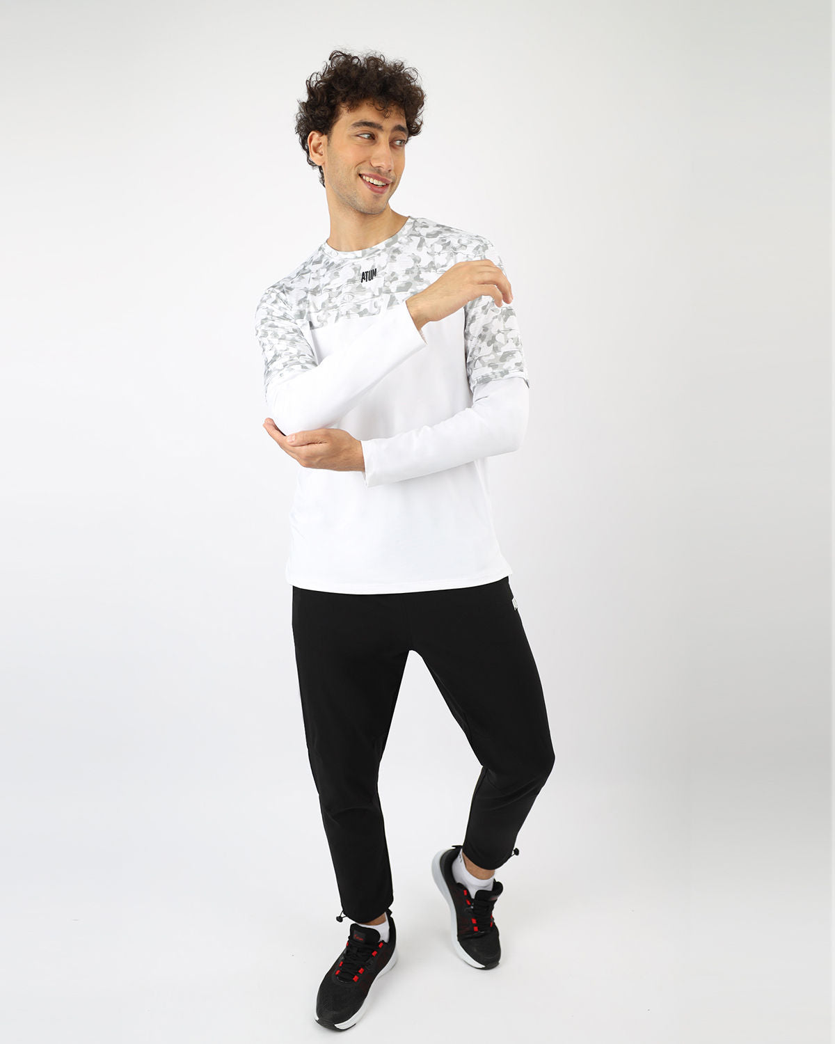 Men's Fitness White Top-Atum -41795038