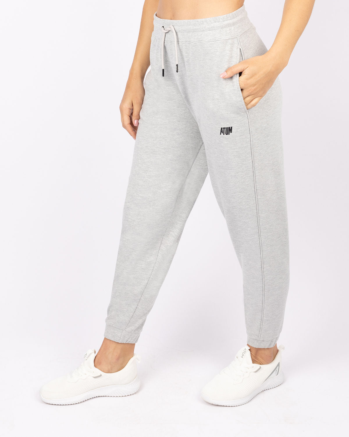 Women's Sport Gray Sweatpants-Atum -76349875