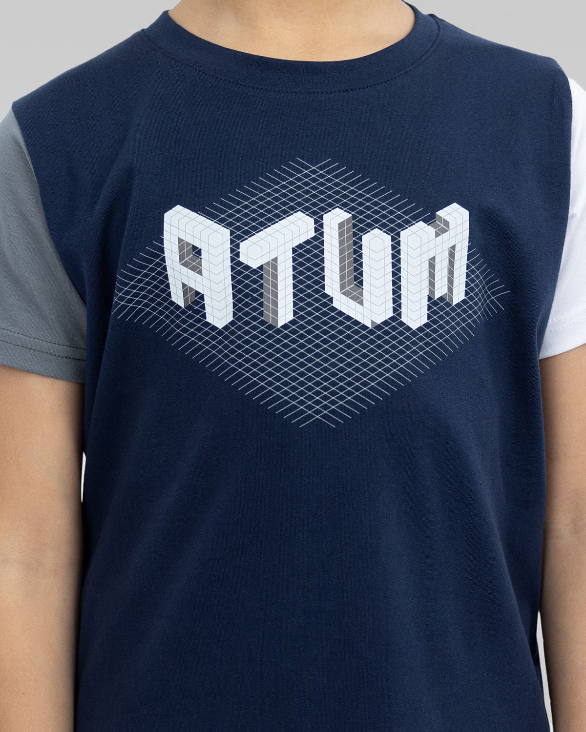 Graphic Logo Boy's Navy T-Shirt-Atum -39950168