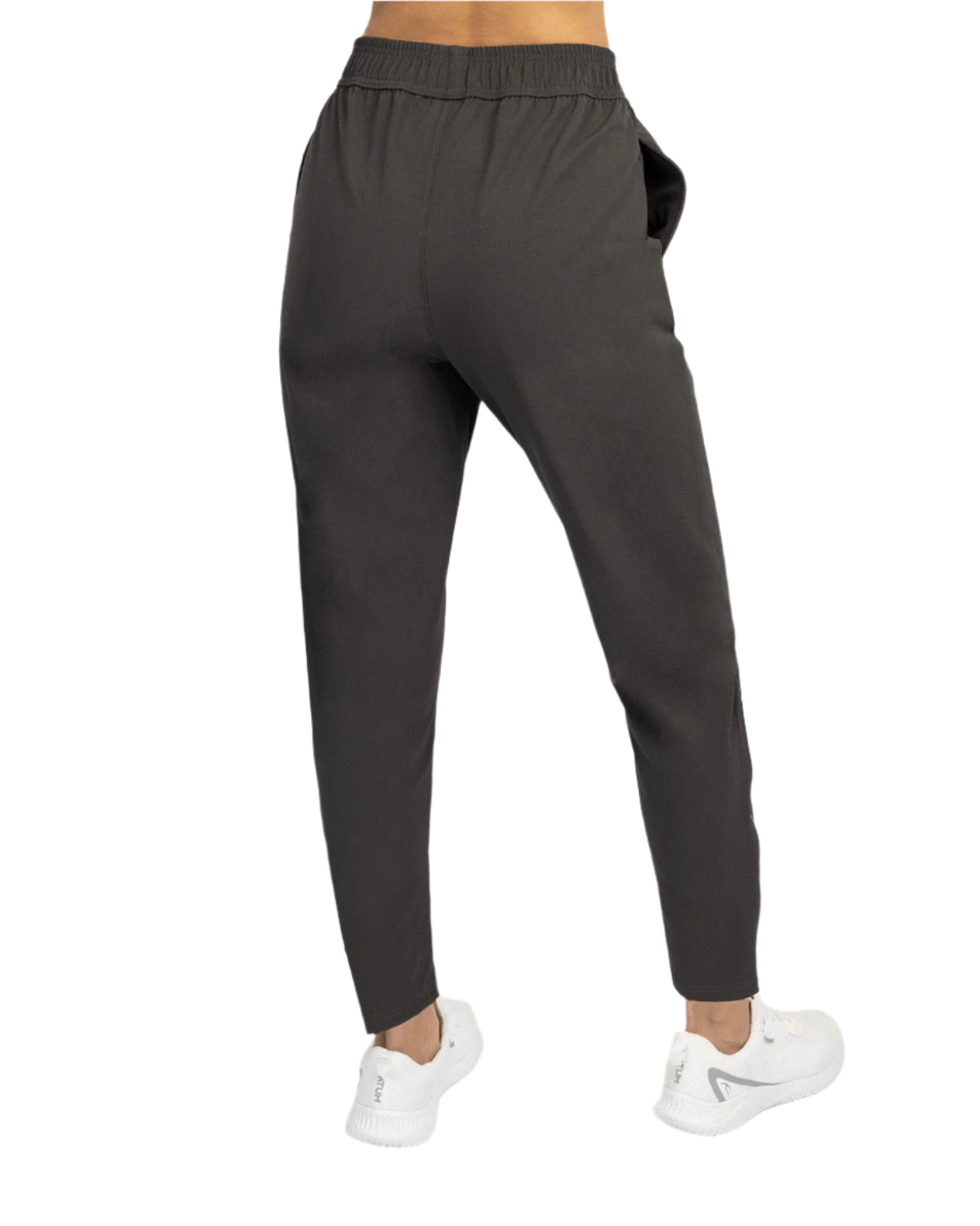 Slit Zipper Gray Women's Pants-Atum -66867633