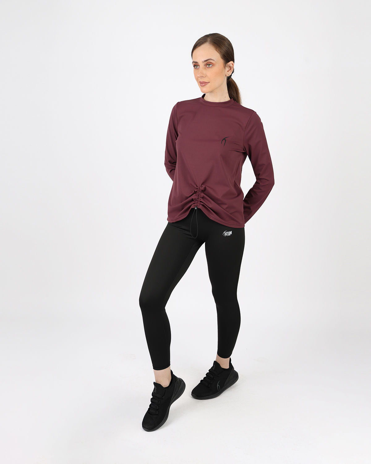 Training Long-Sleeve Burgundy T-Shirt-Atum -71415847