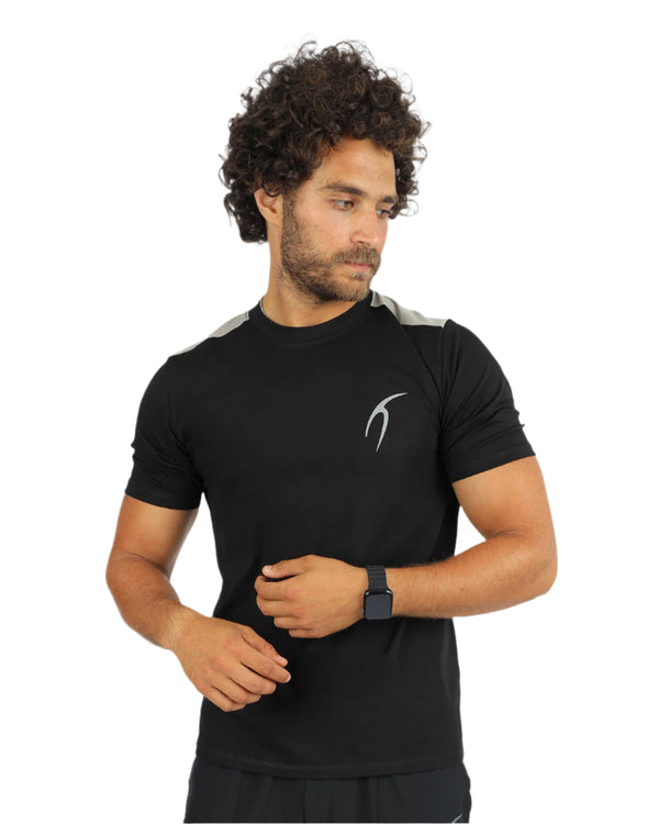Men's Basic Black T-Shirt-Atum -4969621