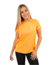 Short-Sleeve Breathable Orange Mesh Top