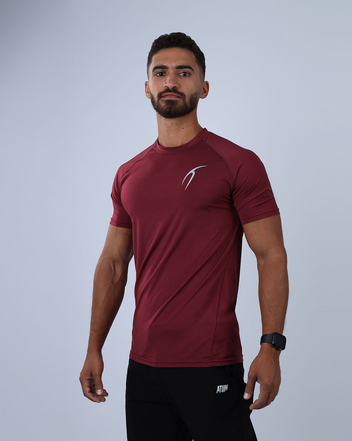 Dri-FIT Short-Sleeve Burgundy Fitness Top-Atum -87423888