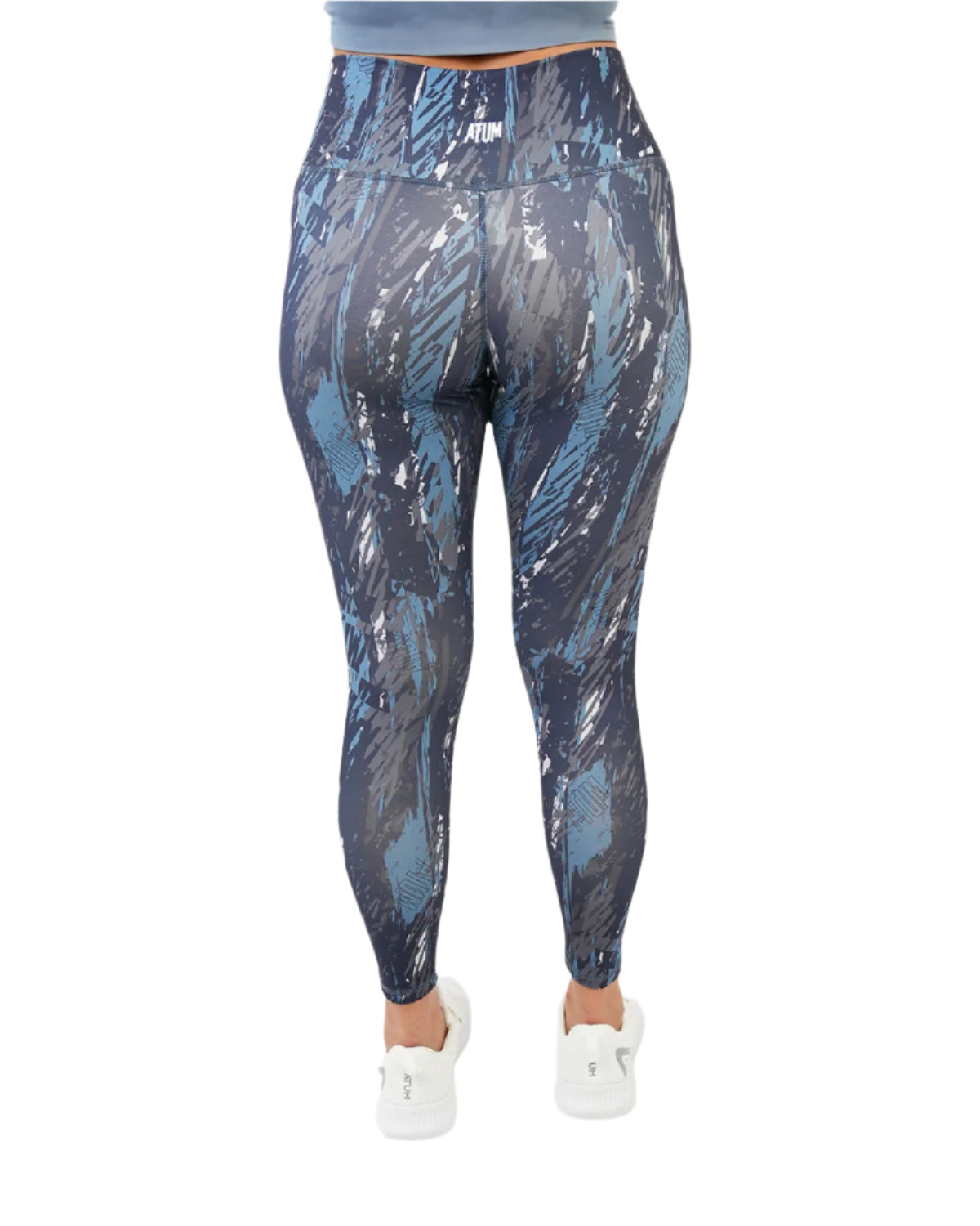 Marble Printed Navy Leggings-Atum -42395423
