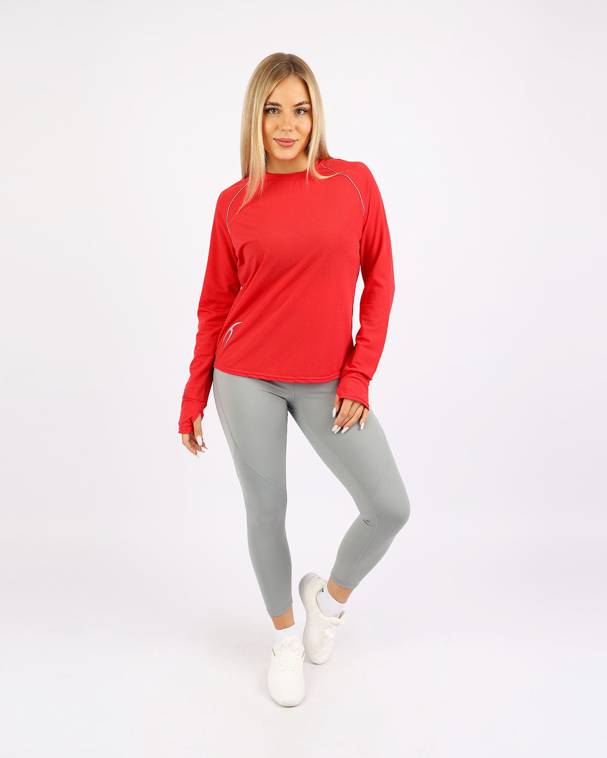 Long-Sleeve Training Red Top-Atum -65713890