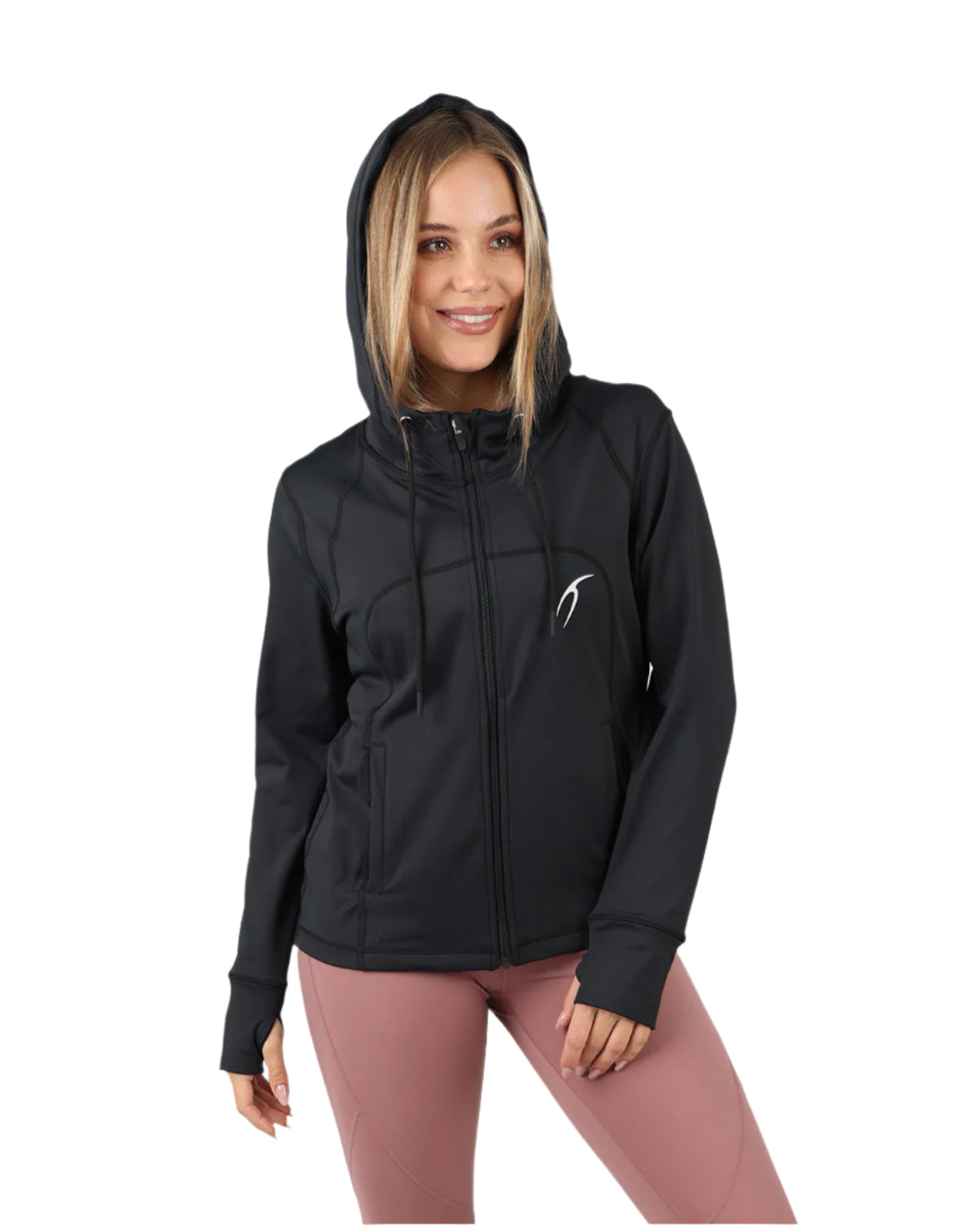 Power-Up Hooded Black Jacket-Atum -57169355